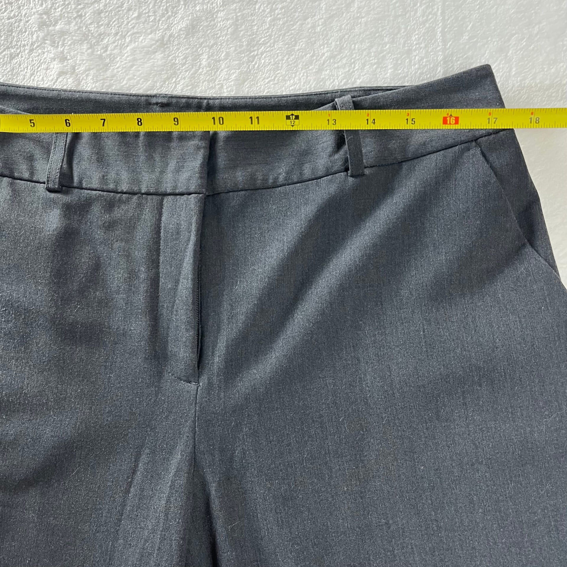 Liz Claiborne Charcoal Straight Leg Stretch Dress Pants Size 12 8