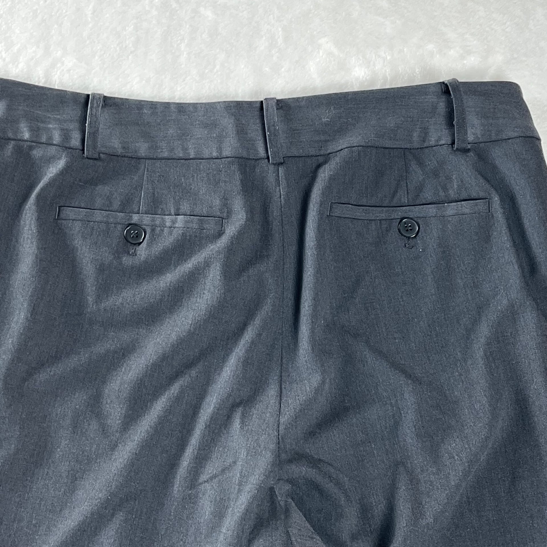 Liz Claiborne Charcoal Straight Leg Stretch Dress Pants Size 12 10