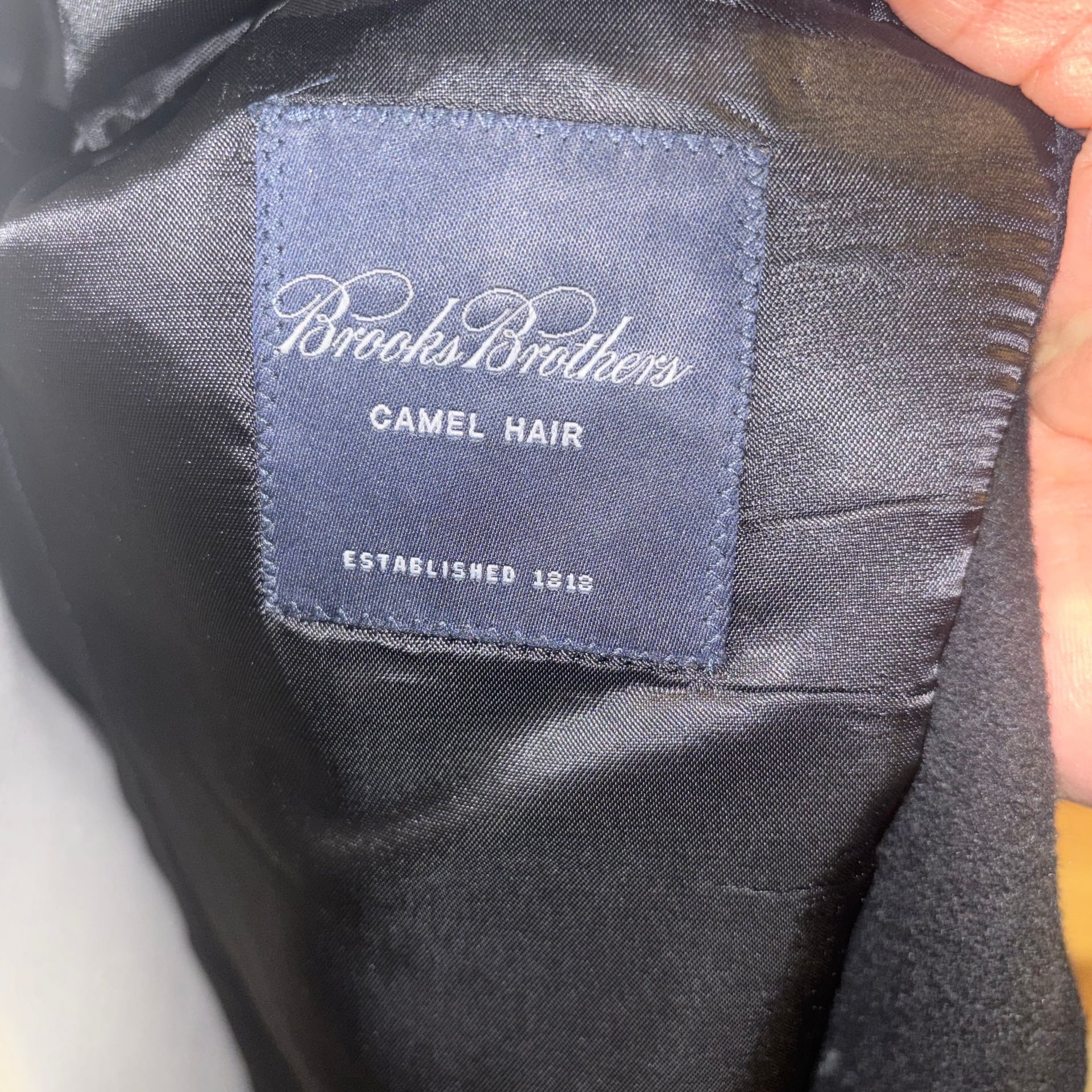Brooks Brothers Mens Black 100% Camelhair Blazer Jacket USA Made 44 long 4