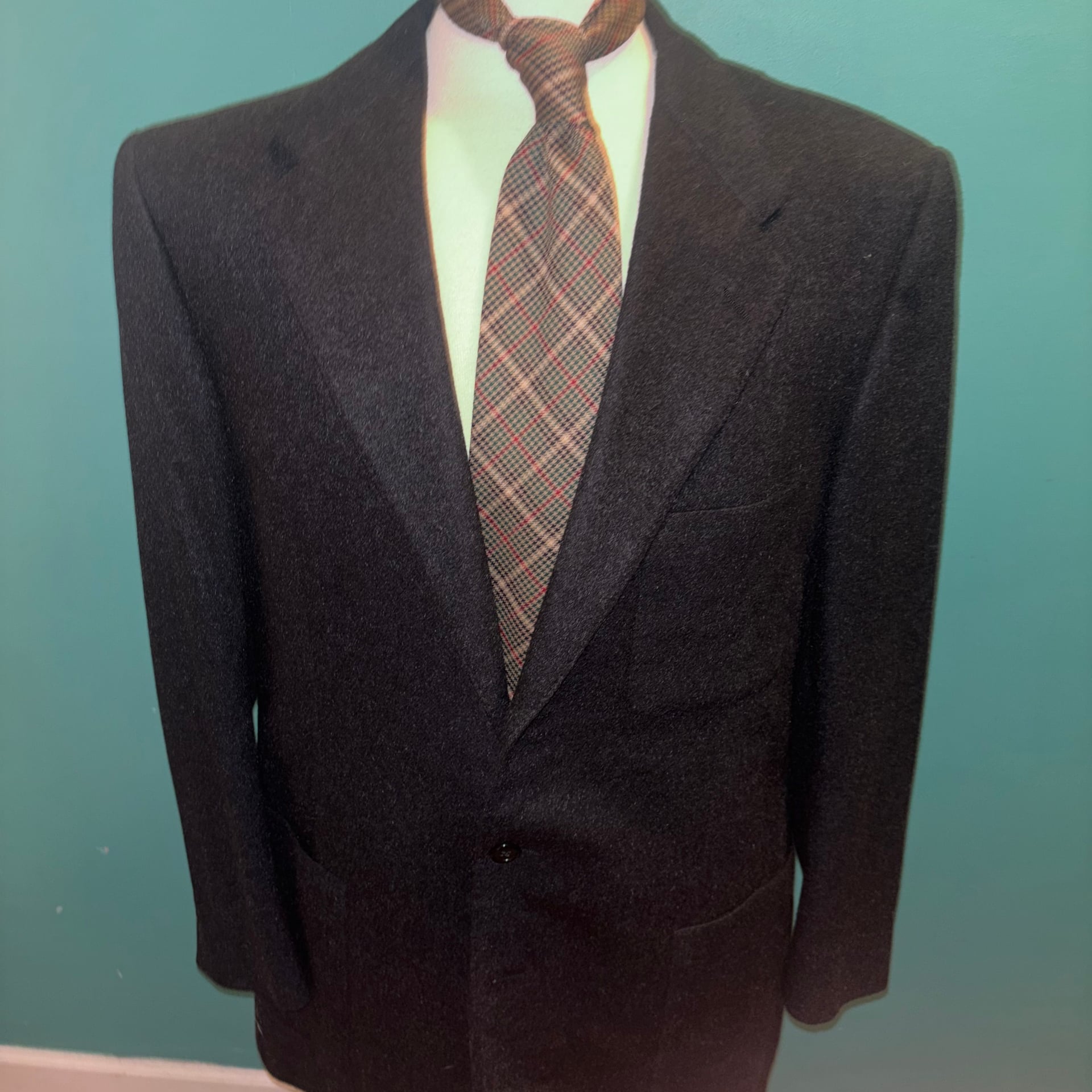 Custom Cashmere Silk Sport Coat Blazer 46 R 1