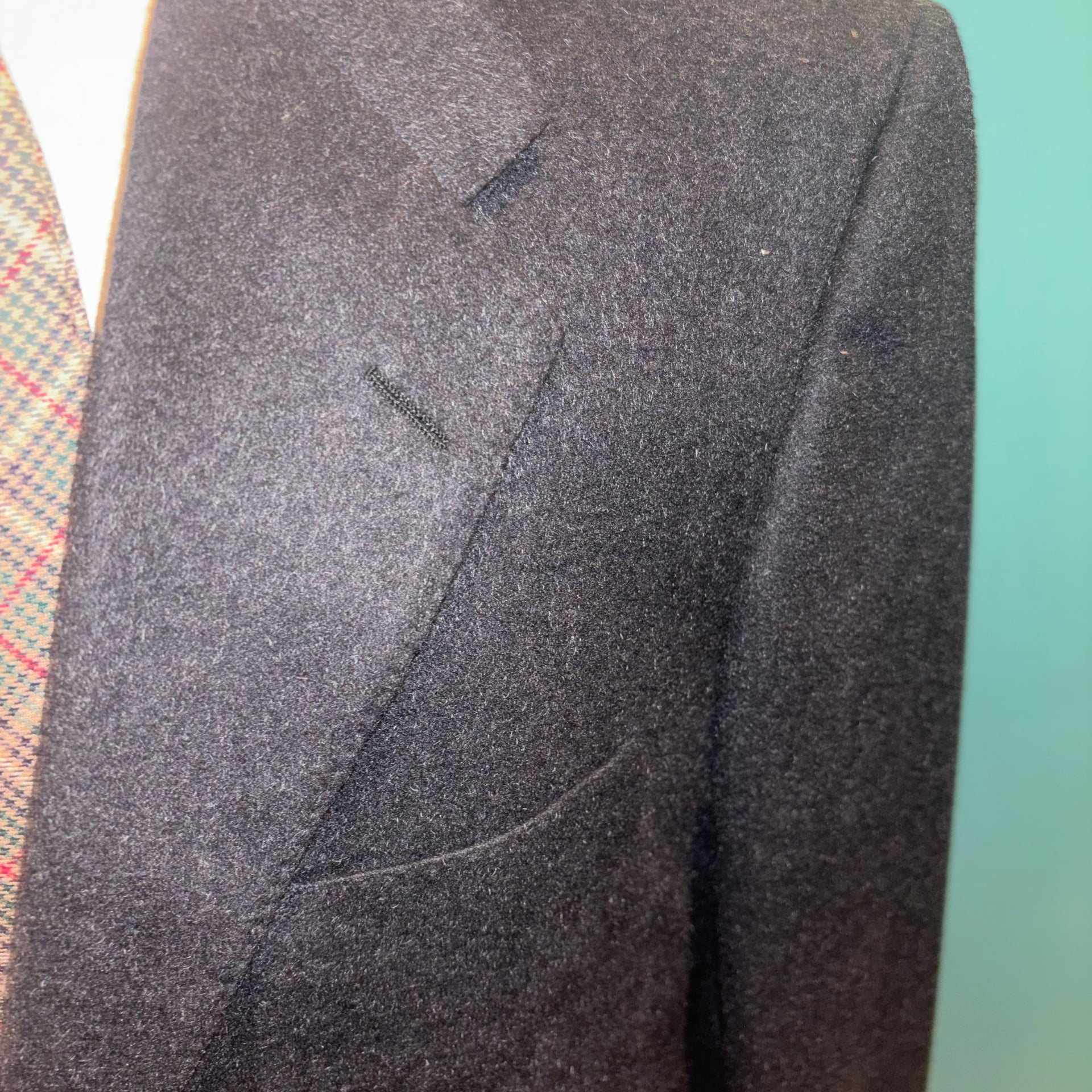 Custom Cashmere Silk Sport Coat Blazer 46 R 2