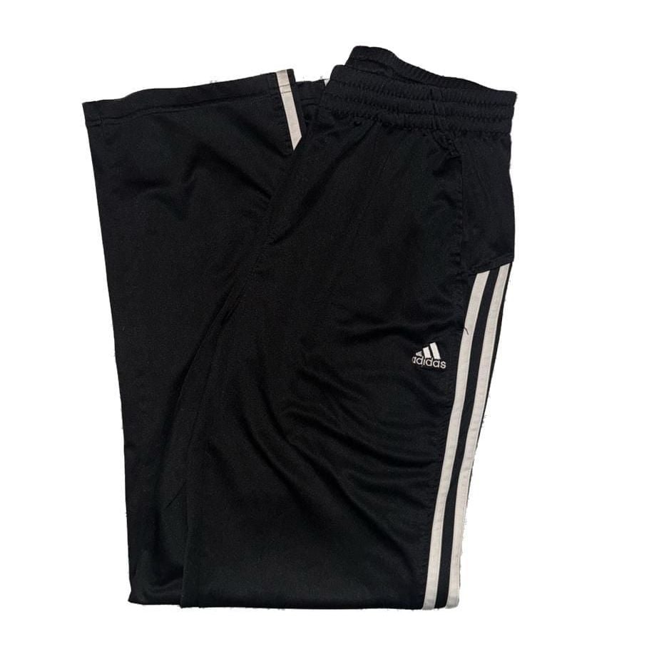 Adidas Boy’s Medium Black With White Stripe Jogger/Track Pants 1