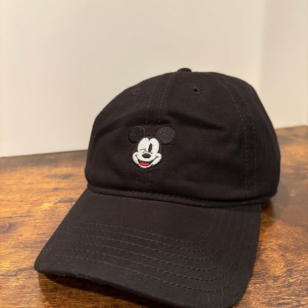 Disney Parks Mickey Mouse Winking Adult Adjustable Baseball Hat