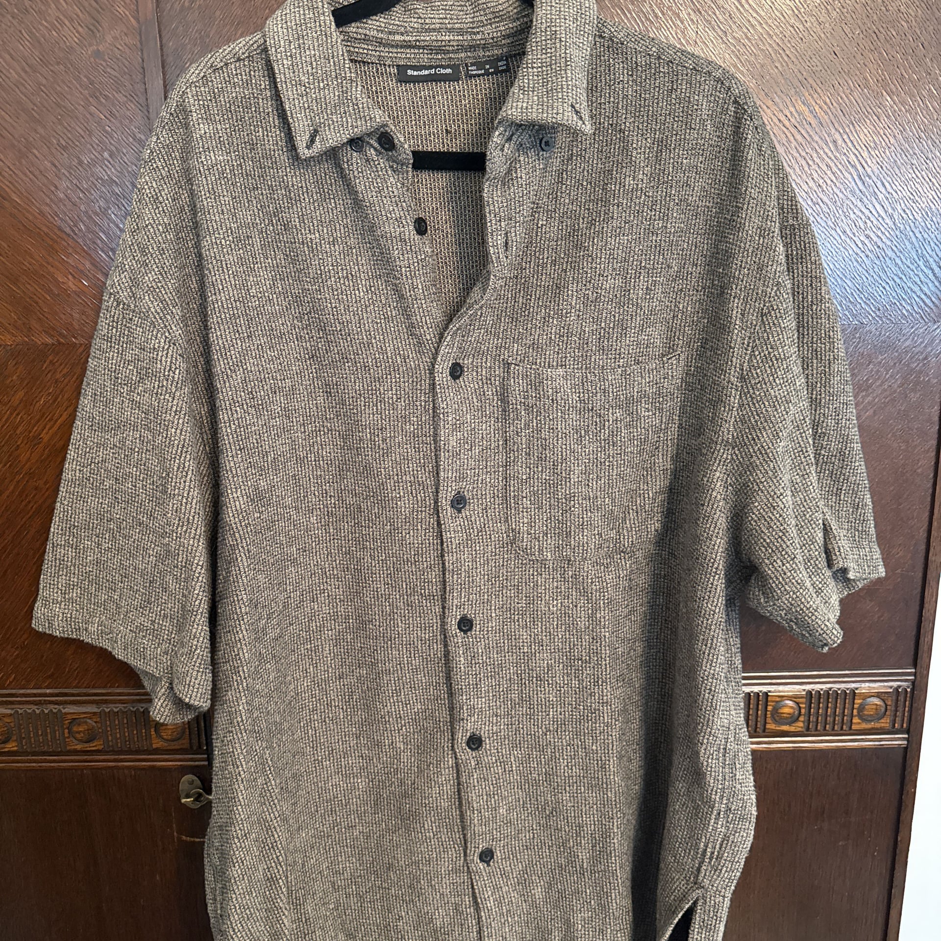 Standard Cloth Liam Crinkle Short Sleeve Button-Down Shirt 1