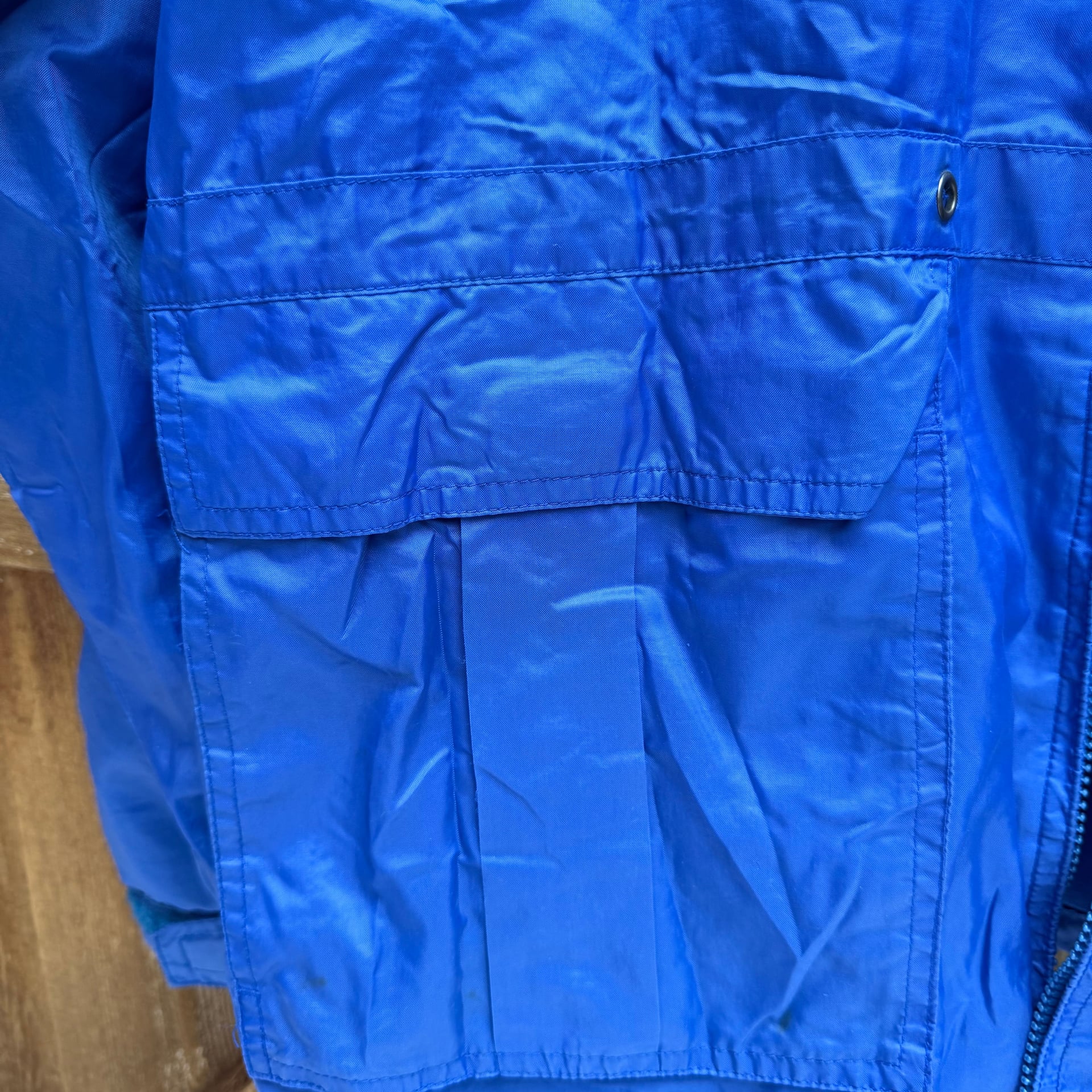 Vintage 90s Nike Windbreaker Jacket Blue White Tag Full Zip Logo Men's XL 4