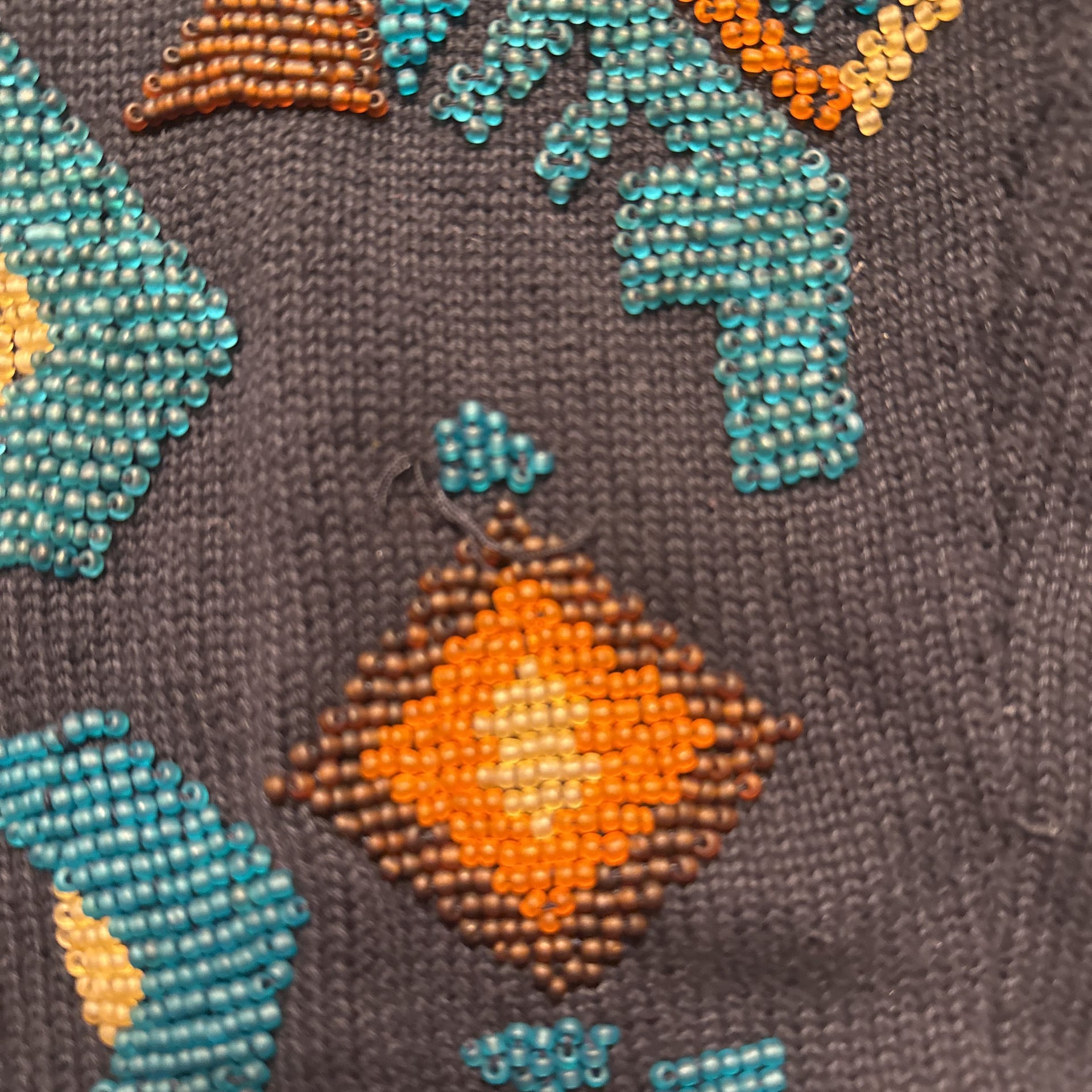 L.A.M.B. by Gwen Stefani Vintage 2005 Southwestern Beaded Knit Sweater Y2K XS 8