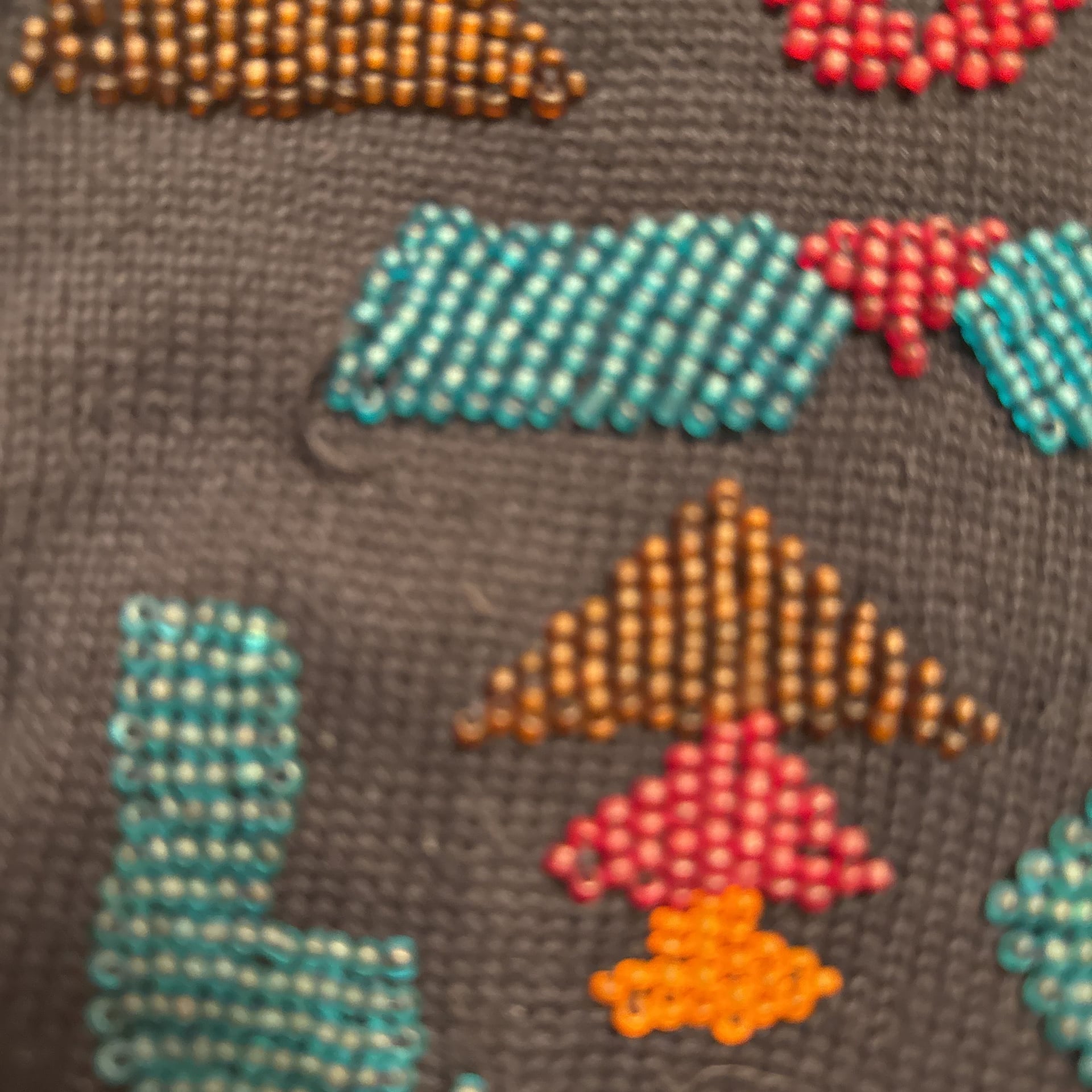 L.A.M.B. by Gwen Stefani Vintage 2005 Southwestern Beaded Knit Sweater Y2K XS 10