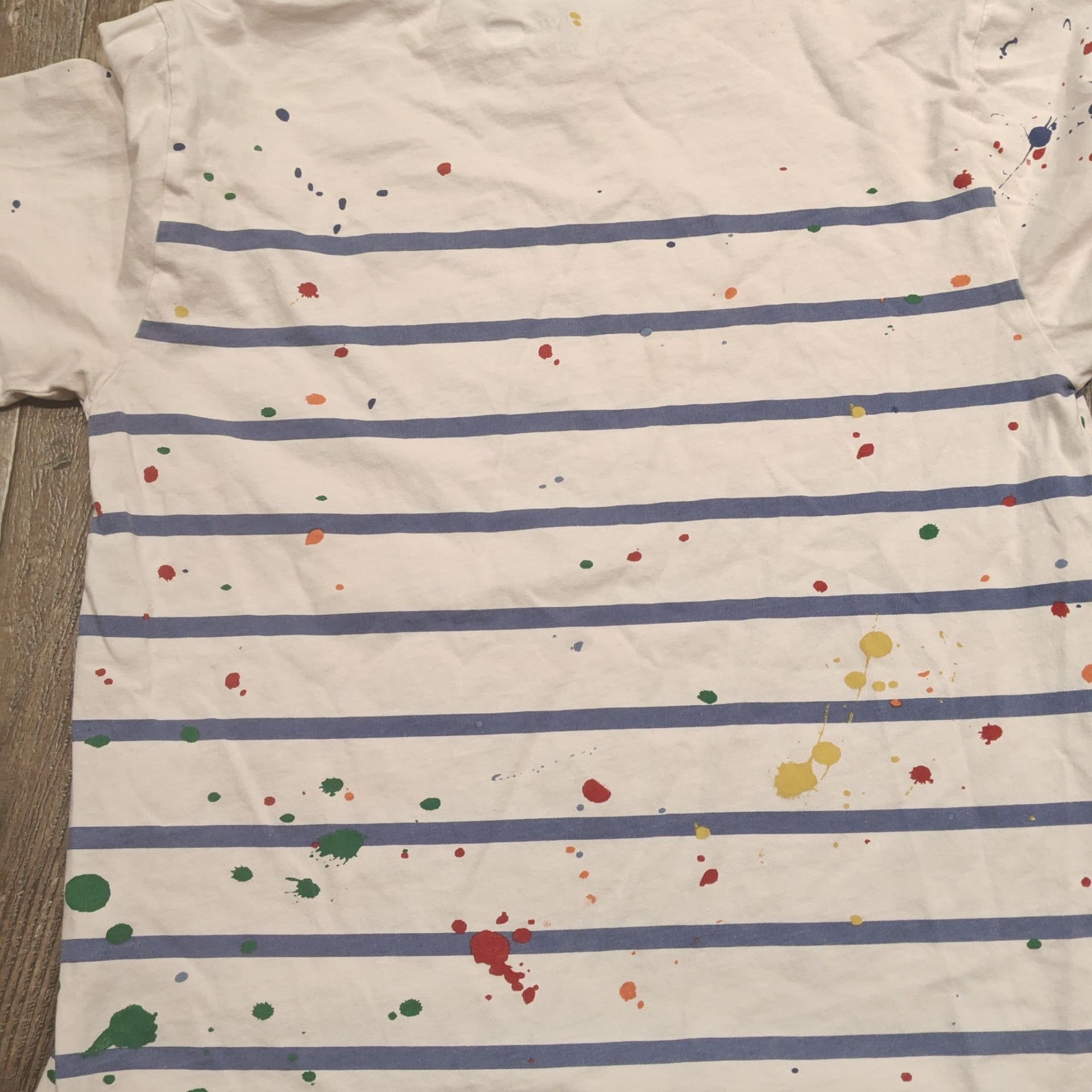 Paint-Splatter Striped Cotton T-Shirt for Boys 3