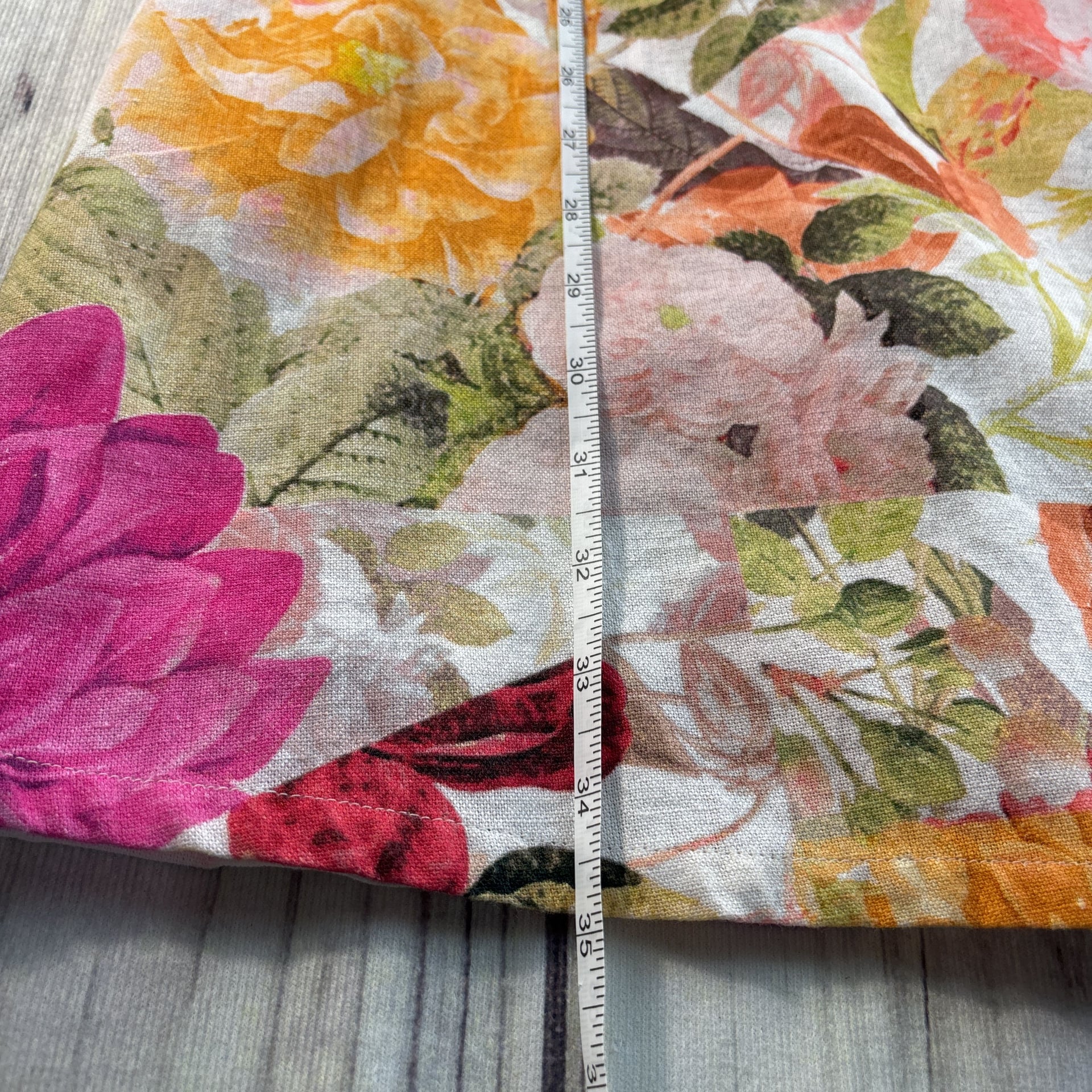Vince Camuto Floral Print Boho Square Neck Wrap Mini Dress Linen blend Size 8 7