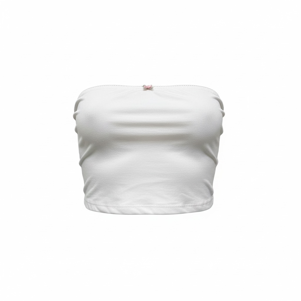 Faded Rose Women's Summer Slim Tube Tops Solid Color 2