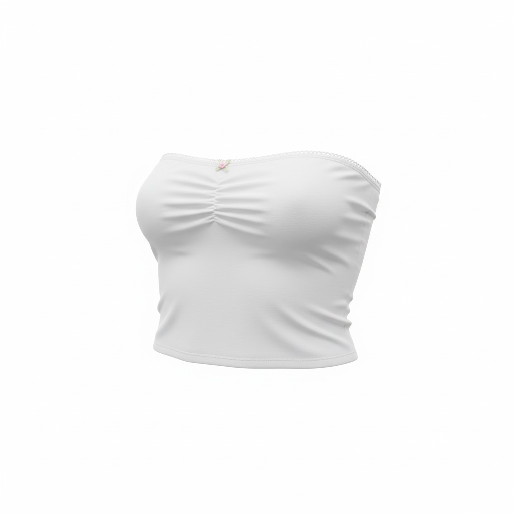 Faded Rose Women's Summer Slim Tube Tops Solid Color 3