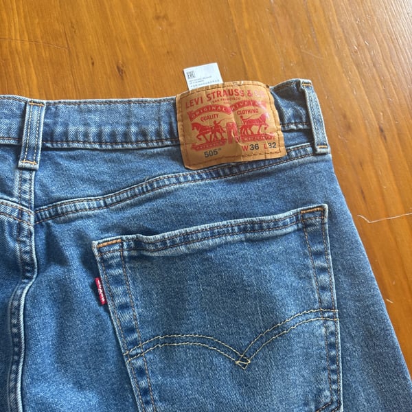 Levi's 505 Regular Fit Medium Wash Straight Leg Jeans