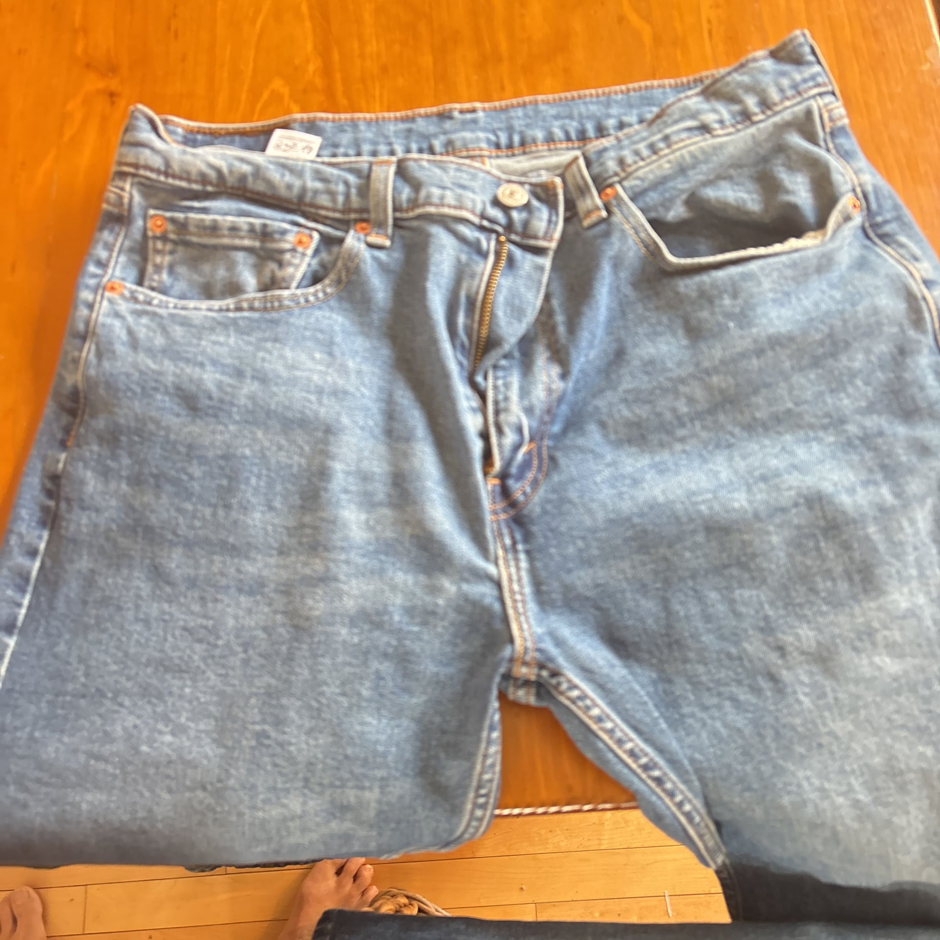 Levi's 505 Regular Fit Medium Wash Straight Leg Jeans 2