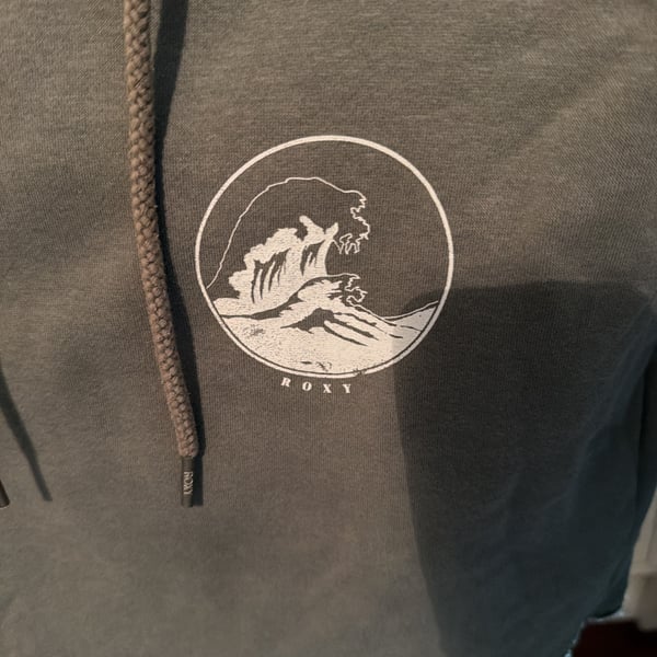 Roxy Great Wave green hoodie