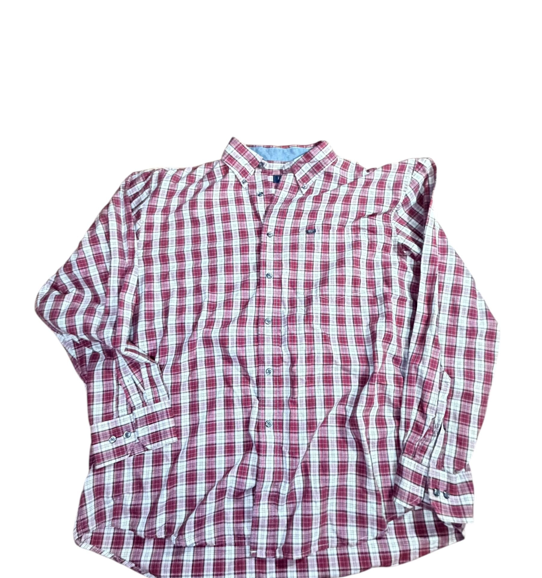 IZOD Jeans Men’s Plaid Button Down Shirt XL 100% Cotton Long Sleeve 2