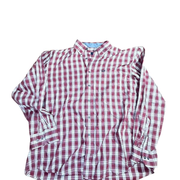 IZOD Jeans Men’s Plaid Button Down Shirt XL 100% Cotton Long Sleeve