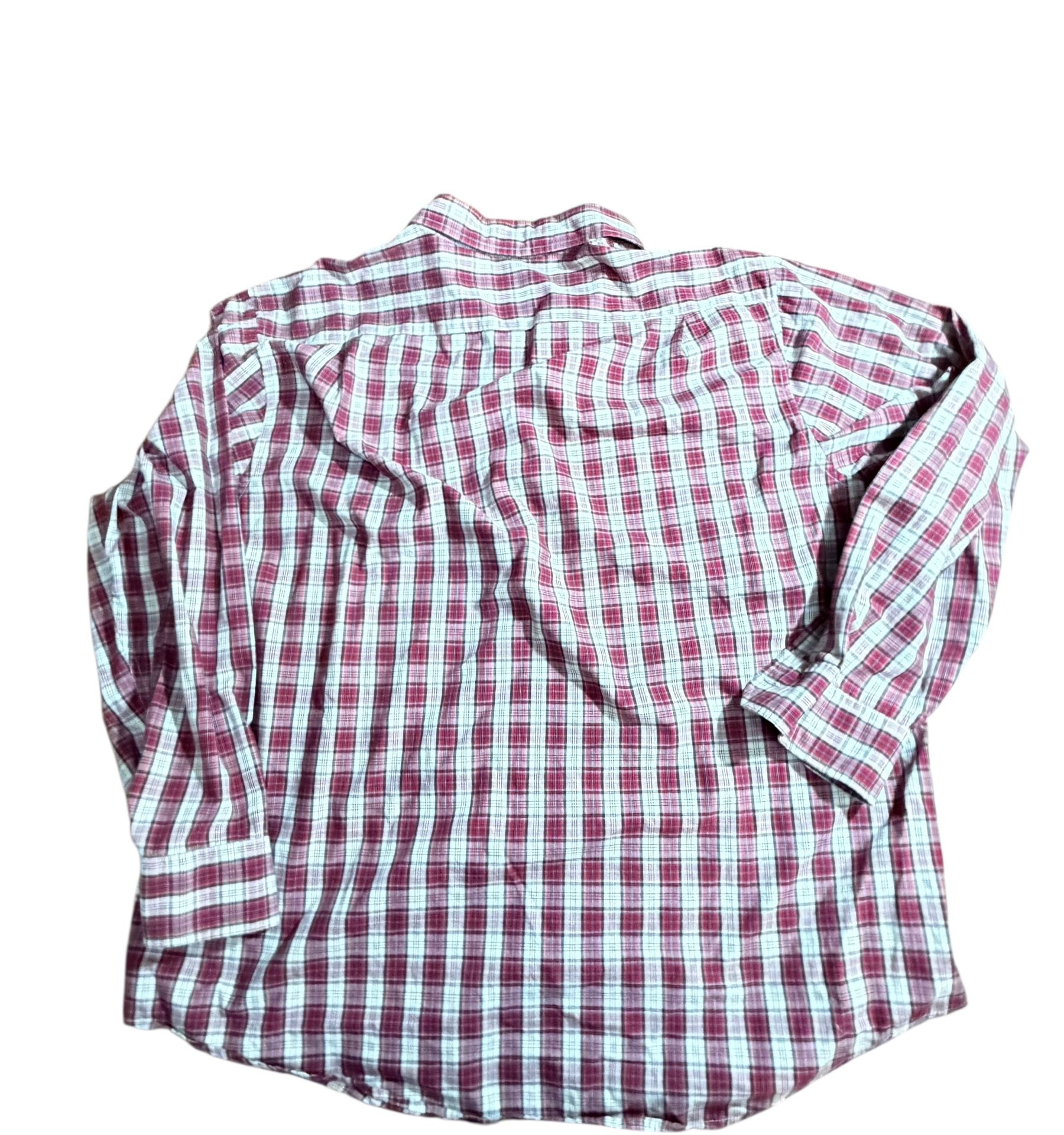 IZOD Jeans Men’s Plaid Button Down Shirt XL 100% Cotton Long Sleeve 3
