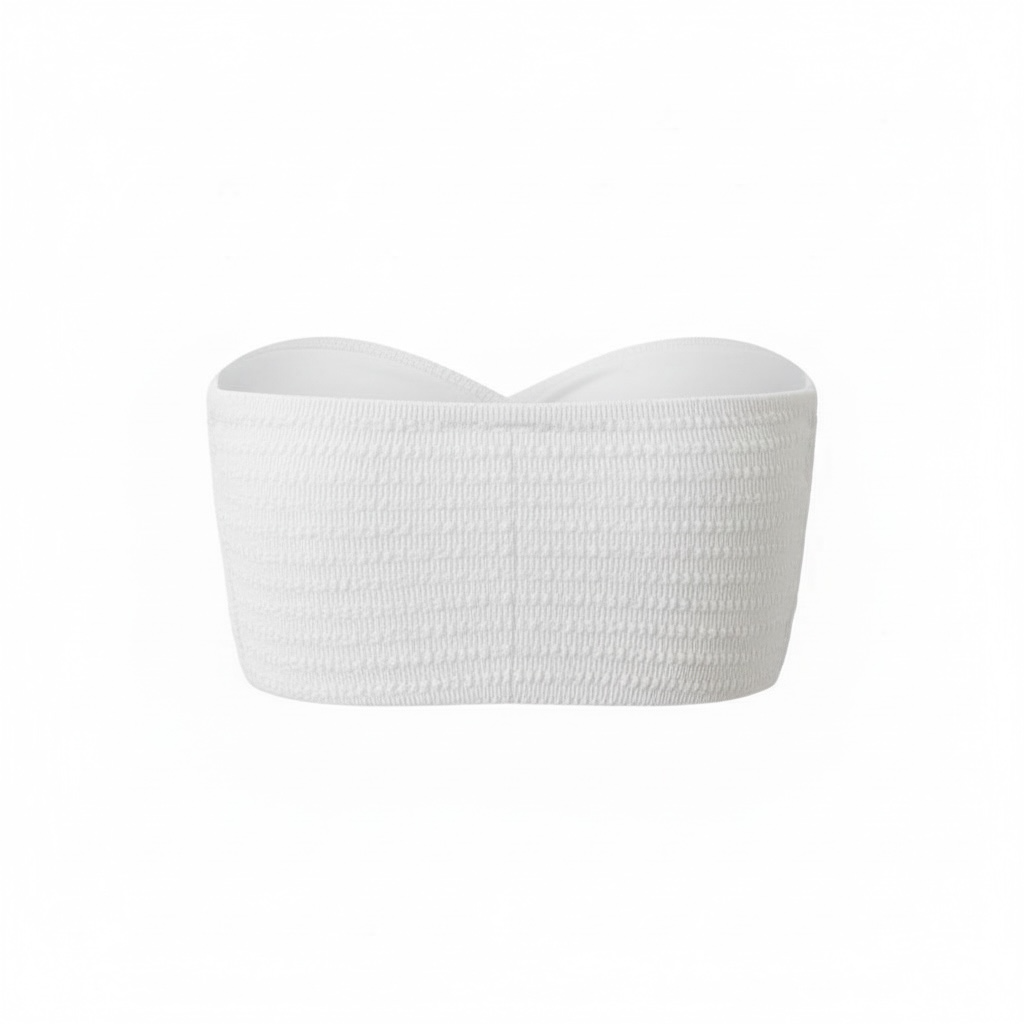 SHEIN Knit Twist-Front Tube Top in Off-White 3