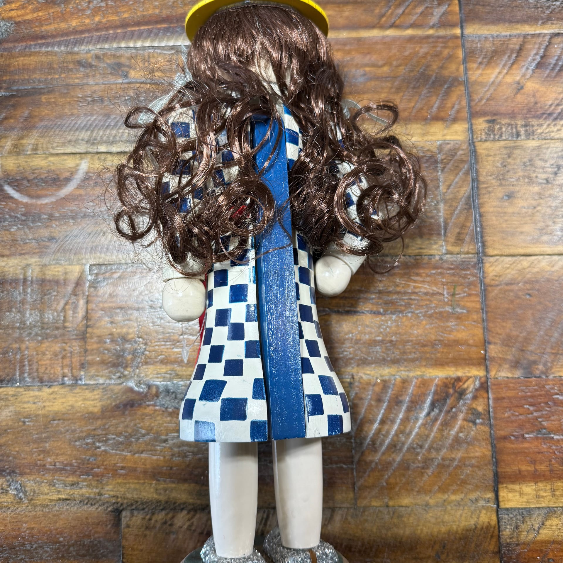 Vintage Dorothy and Toto The Wizard of Oz Hand Painted Wooden Nutcracker 14" 2