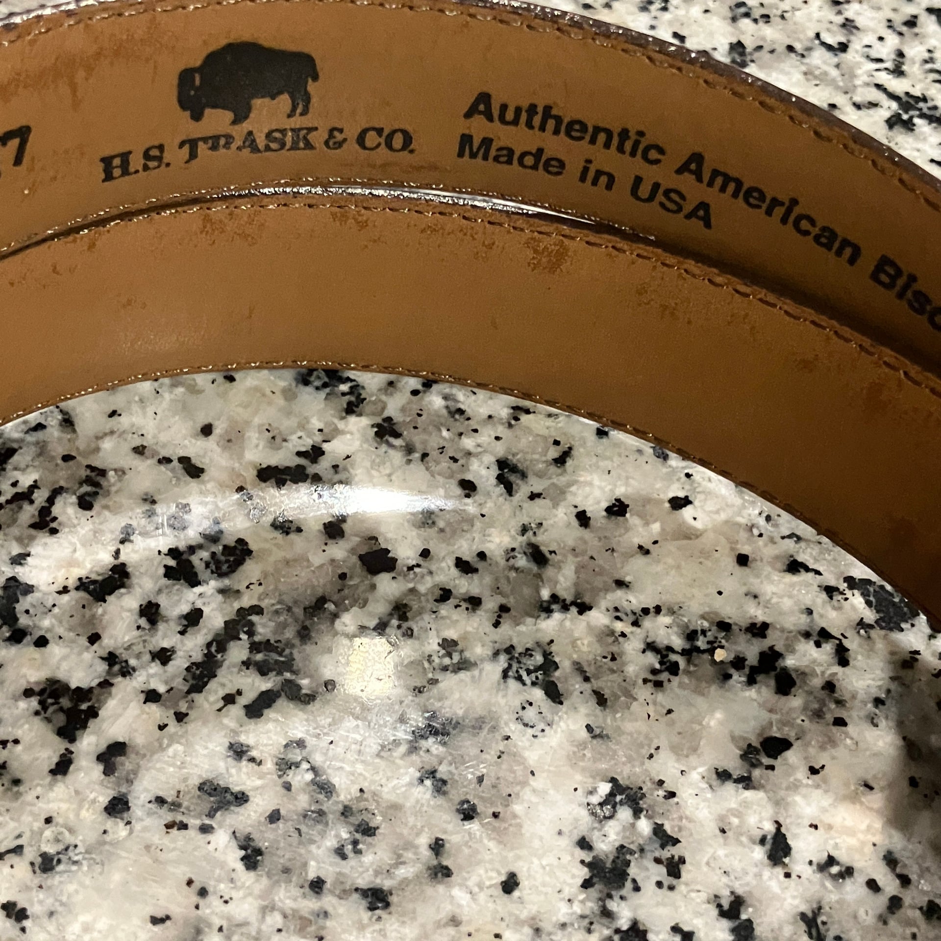 The Beltman 1.125" Wide Shrunken American Bison Leather Gun Belt 2
