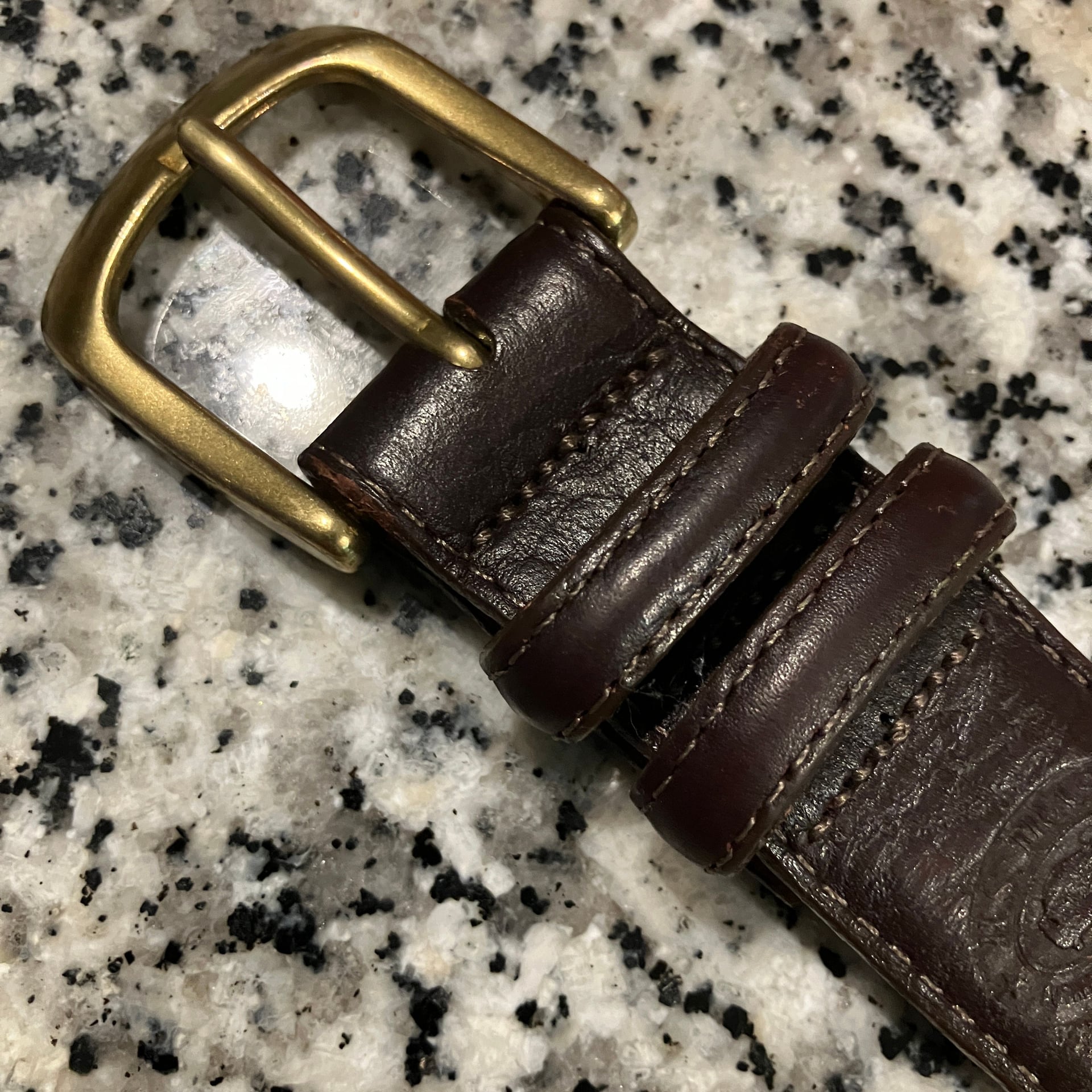 The Beltman 1.125" Wide Shrunken American Bison Leather Gun Belt 5