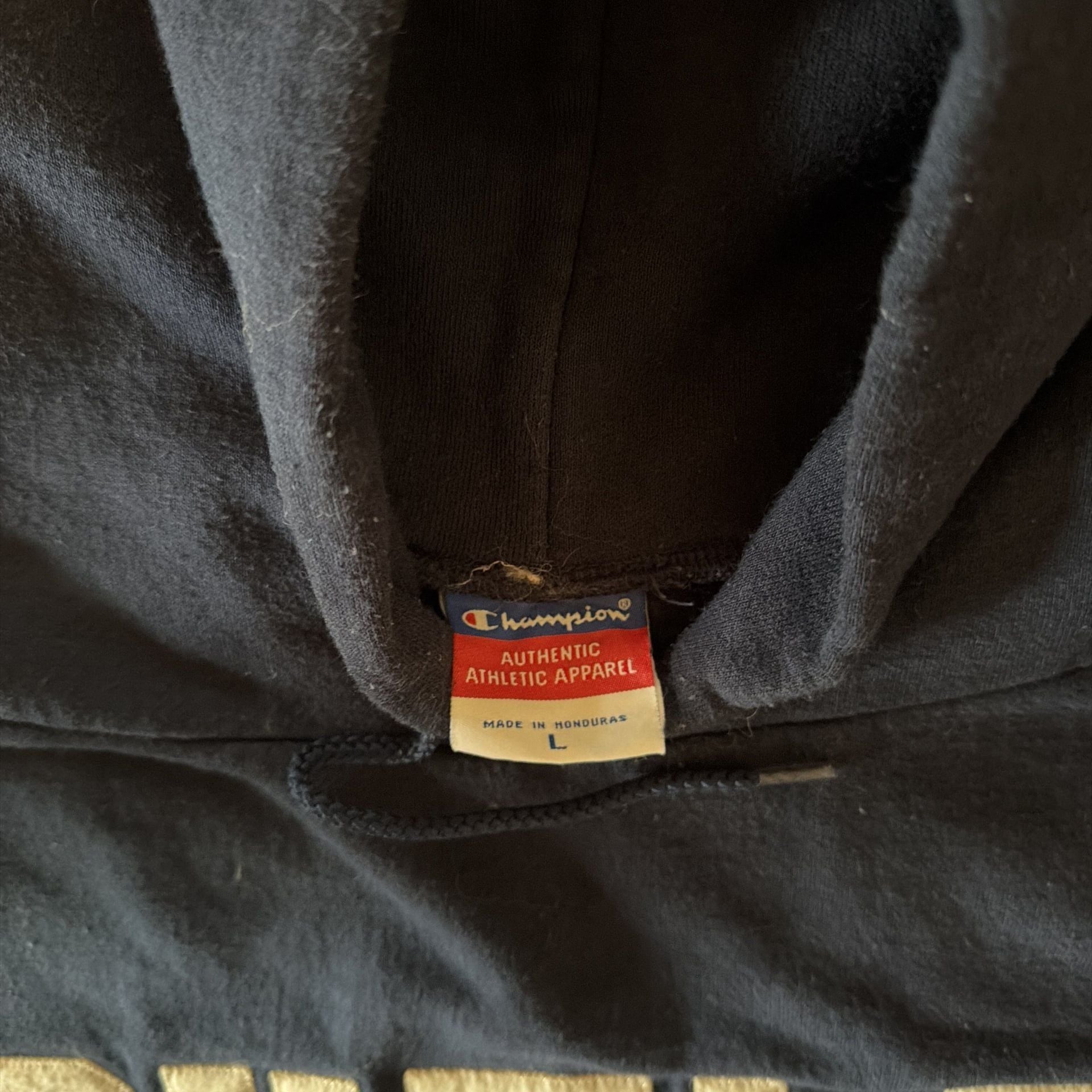 Vintage Champion Butler University Hoodie Navy Blue Size Large 5