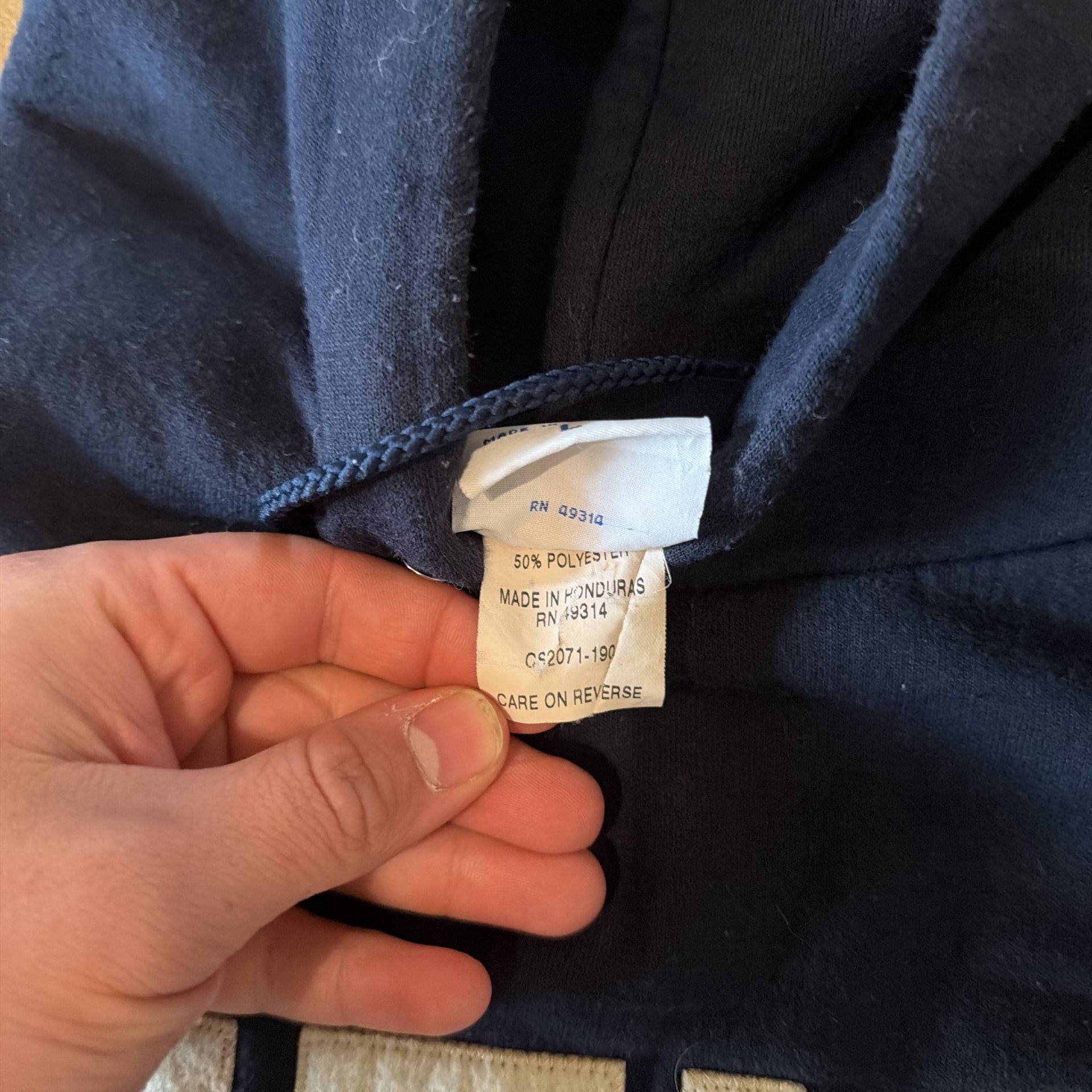 Vintage Champion Butler University Hoodie Navy Blue Size Large 6
