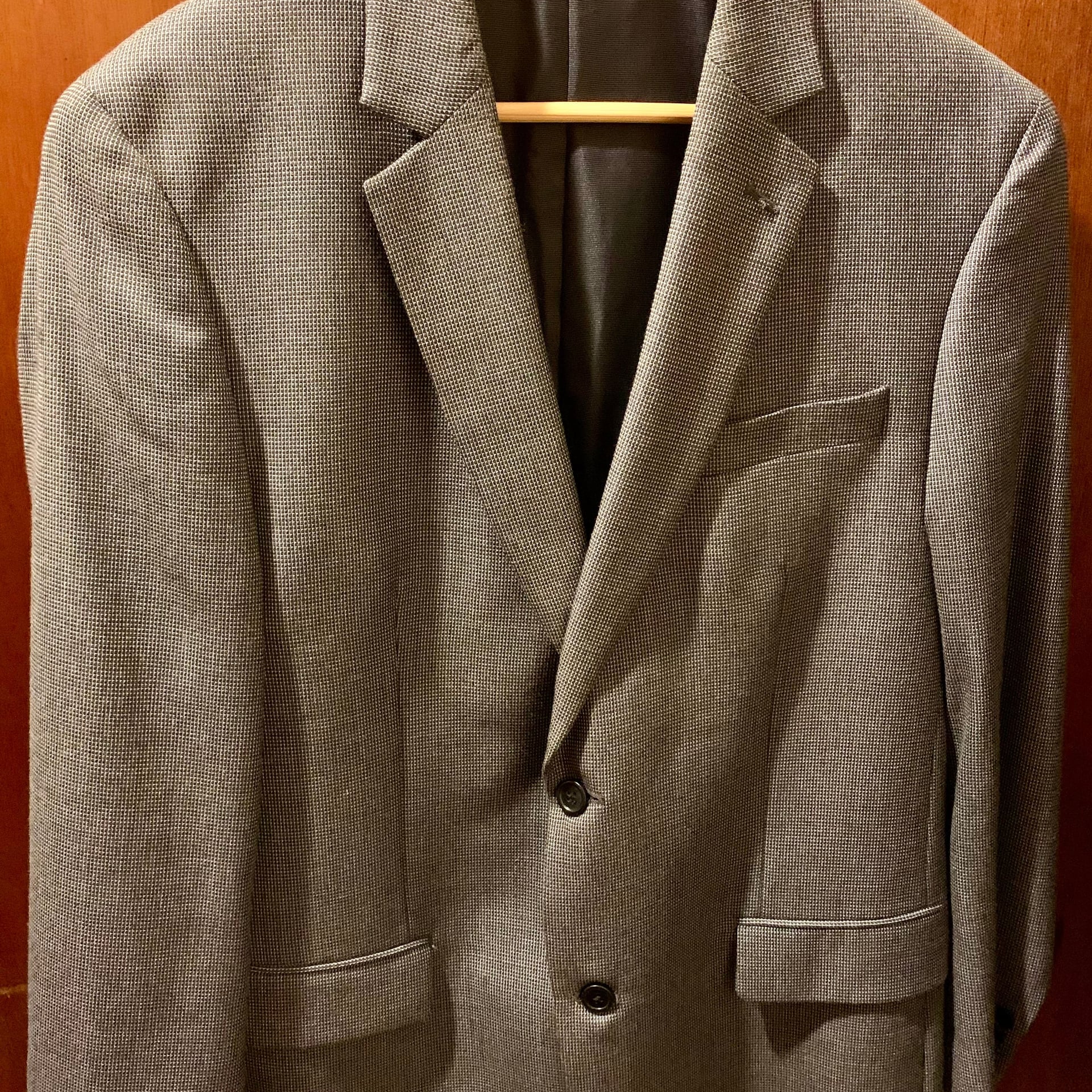 Michael Kor’s Men's Slim Fit Blazer, Grey Micro-Pattern Suit Jacket, Size 40R 1
