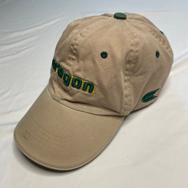 Oregon Ducks Tan Hat Green Embroidered Logo Adjustable