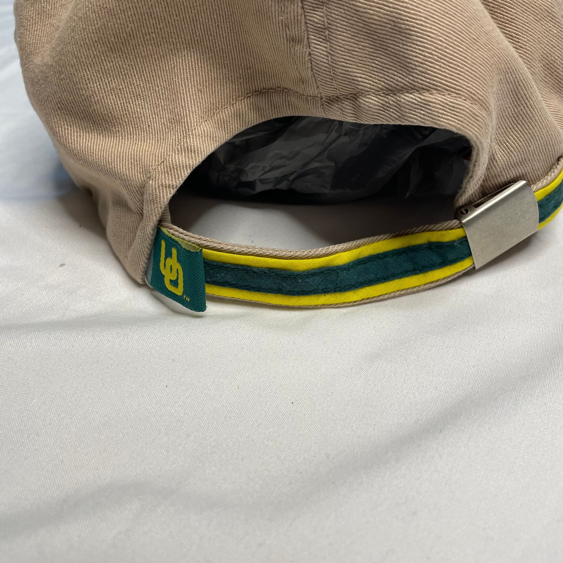 Oregon Ducks Tan Hat Green Embroidered Logo Adjustable 5