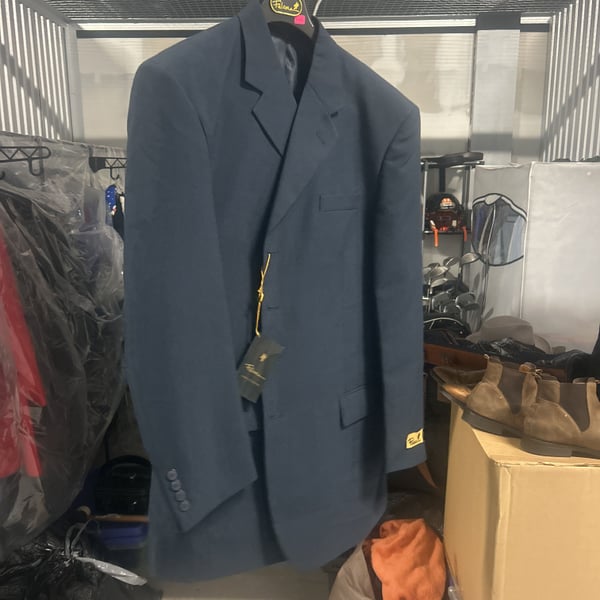 Falcone Superlative Collezione Black Single Breasted Blazer Sport Coat Super 150s