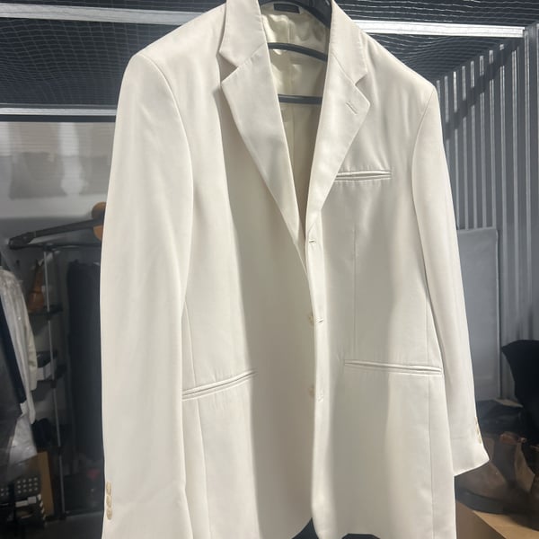 Jacquemus Le Coup De Soleil 'La Veste Valensole' White Linen Blazer