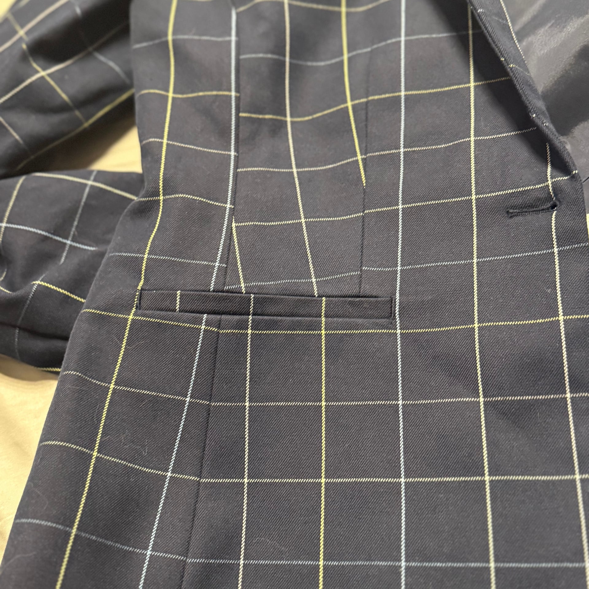 Banana Republic Navy Blue Windowpane Plaid Classic Fit Blazer size 6 NWT luxury  10