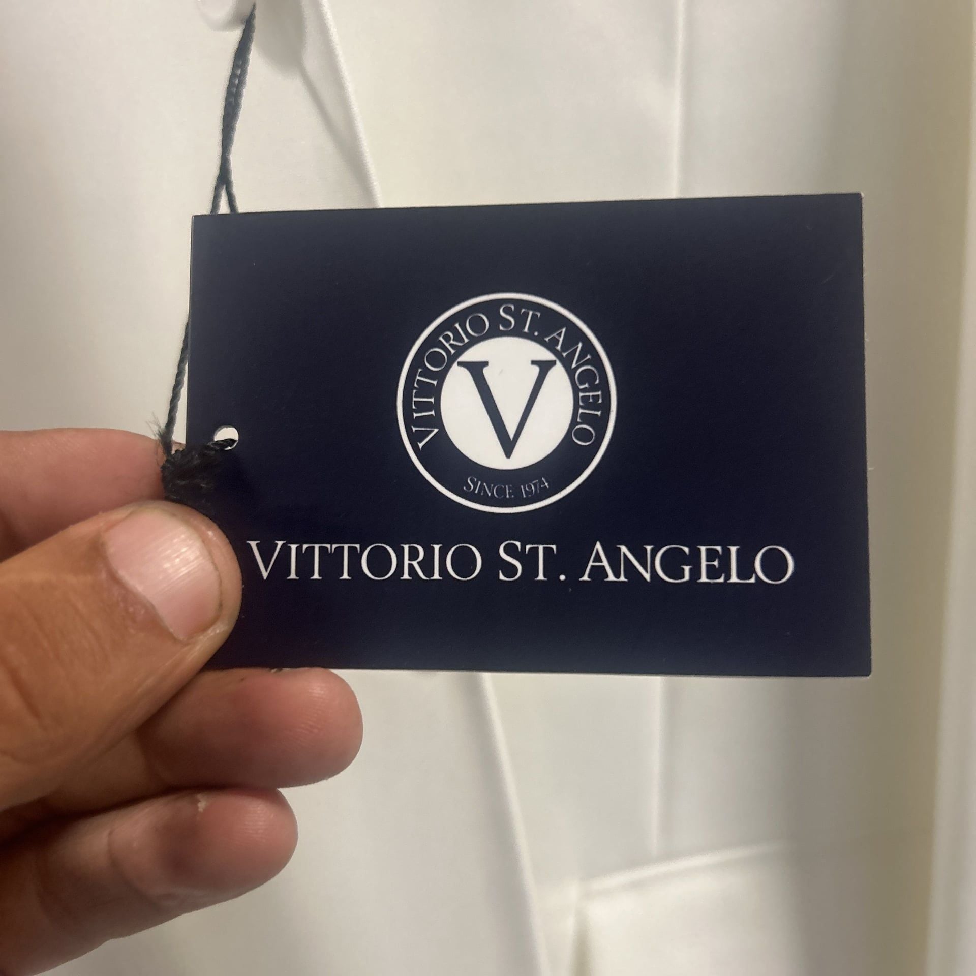 Vittorio St. Angelo Men's Off-White 3-Button Single Breasted Suit Blazer Jacket 3