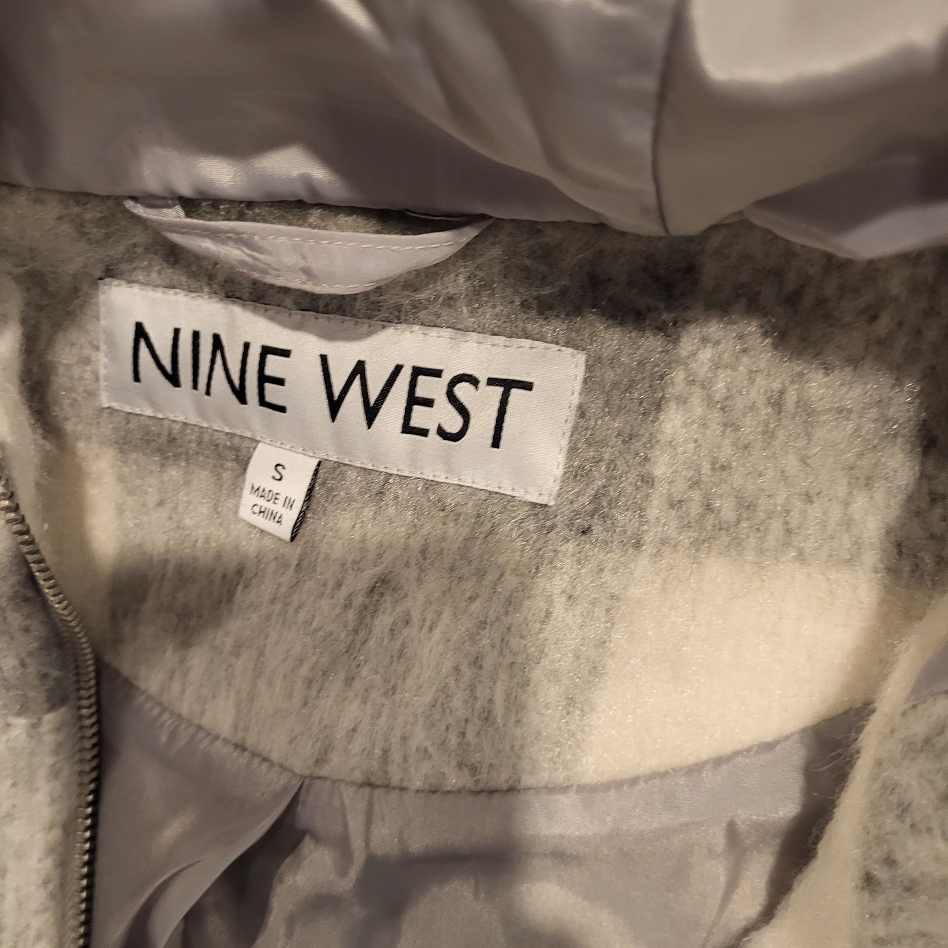 Women's Nine West Plaid Duffle Jacket, 3