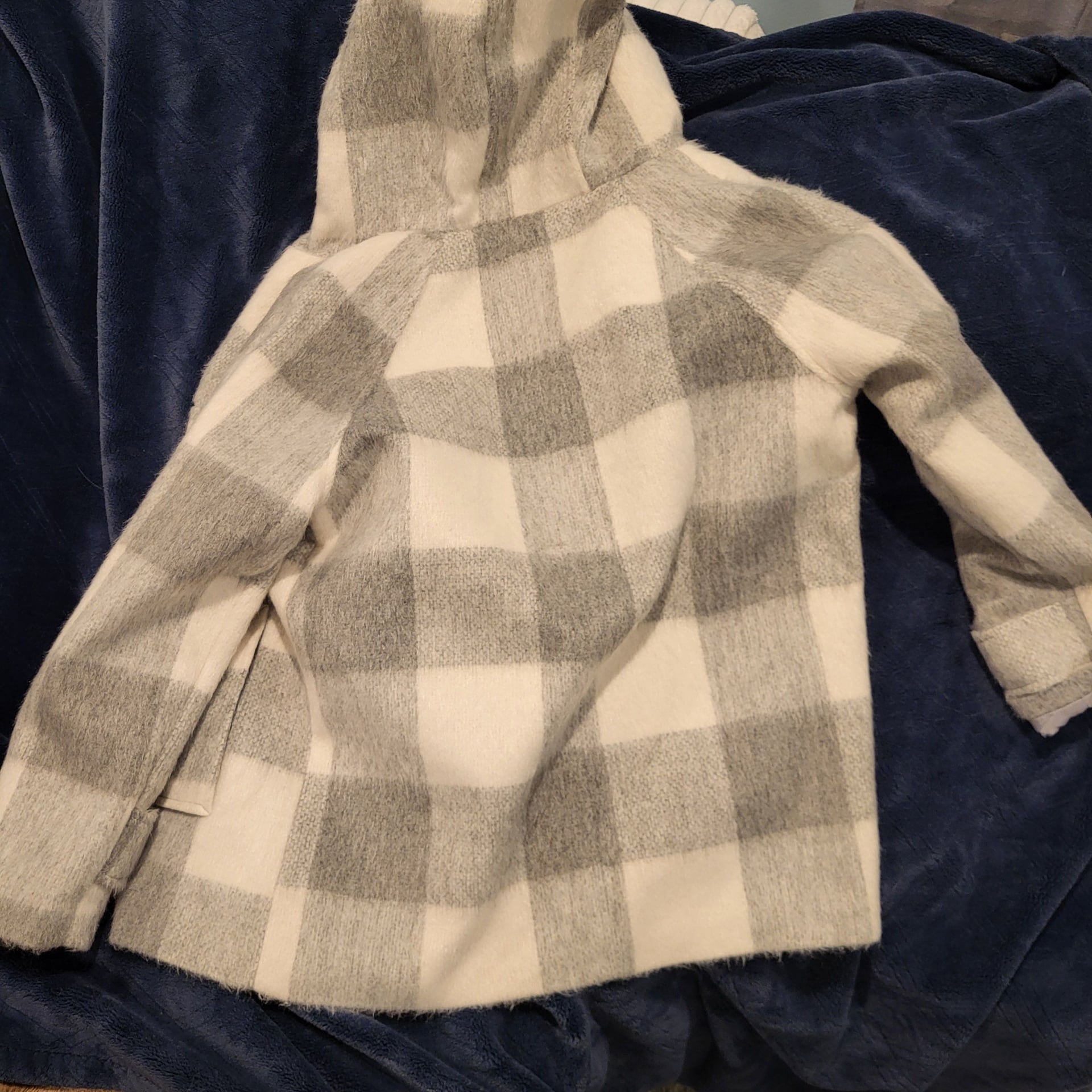 Women's Nine West Plaid Duffle Jacket, 4