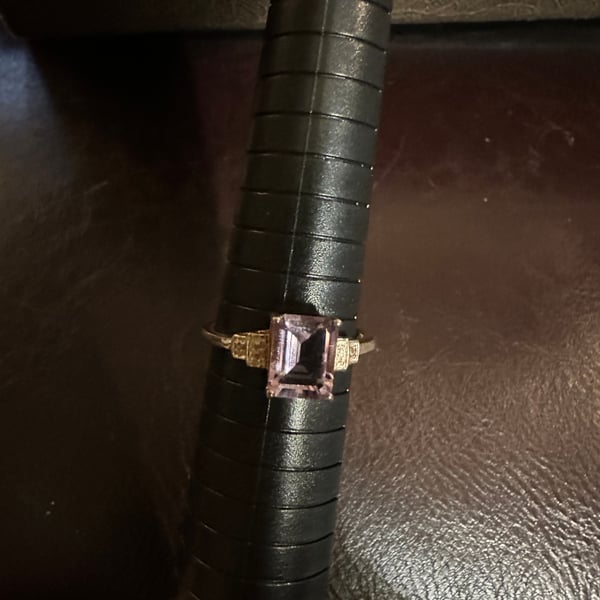 Natural Emerald-Cut Smoky Quartz Ring - H.L.Jewelry,