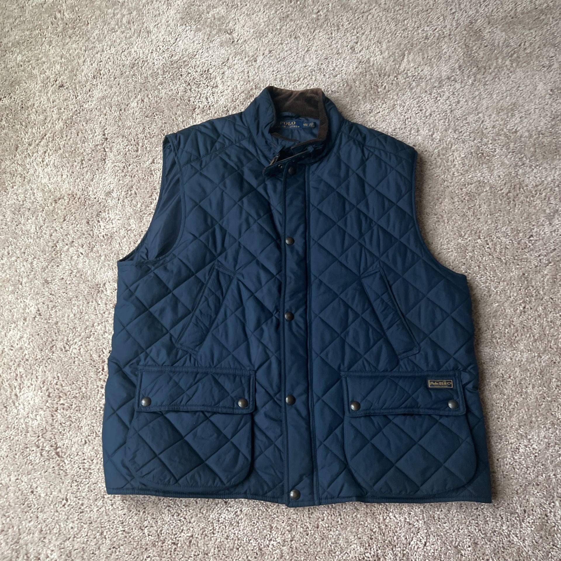 Polo Ralph Lauren Iconic Quilted Hunting Vest with Corduroy Collar 1