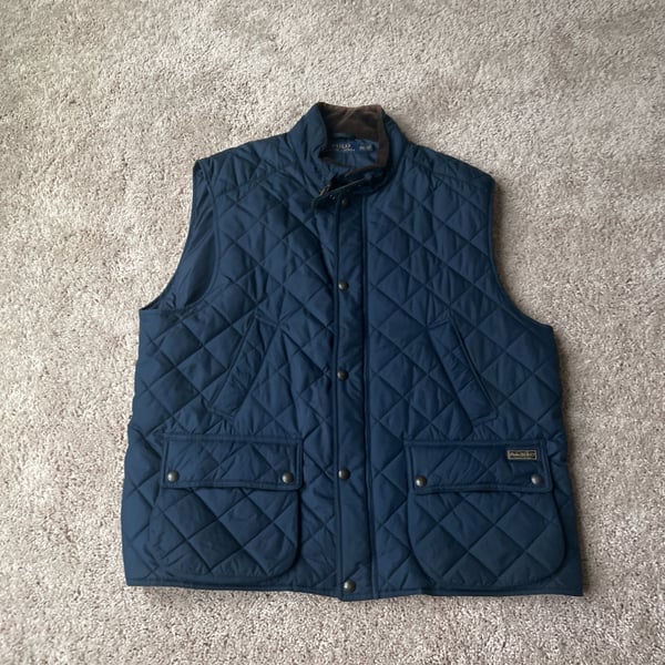 Polo Ralph Lauren Iconic Quilted Hunting Vest with Corduroy Collar