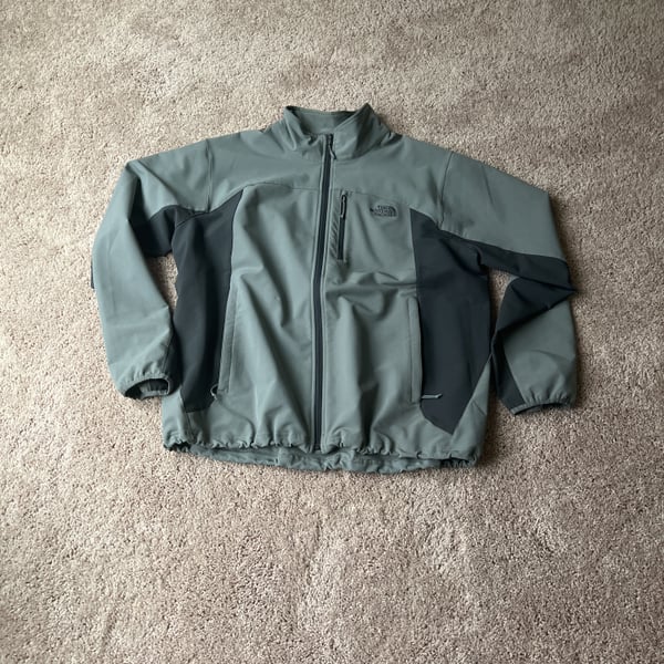 The North Face Men's Apex Bionic Softshell Jacket Gray Two-Tone Full Zip