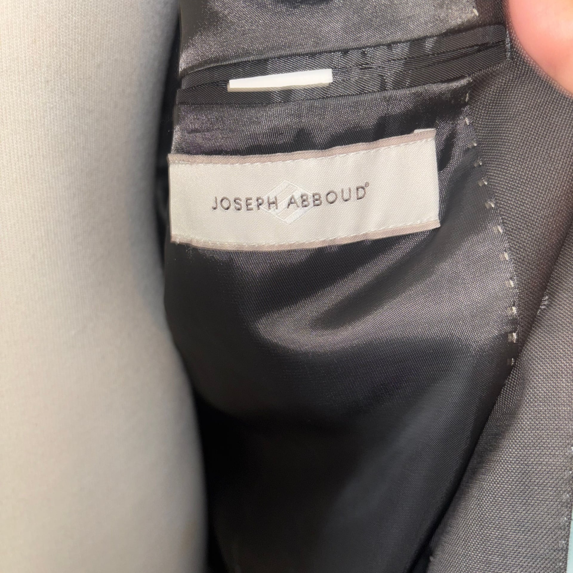 Joseph Abboud Mens Wool Gray SharkskinTwo-Button Suit Jacket 50 R 4