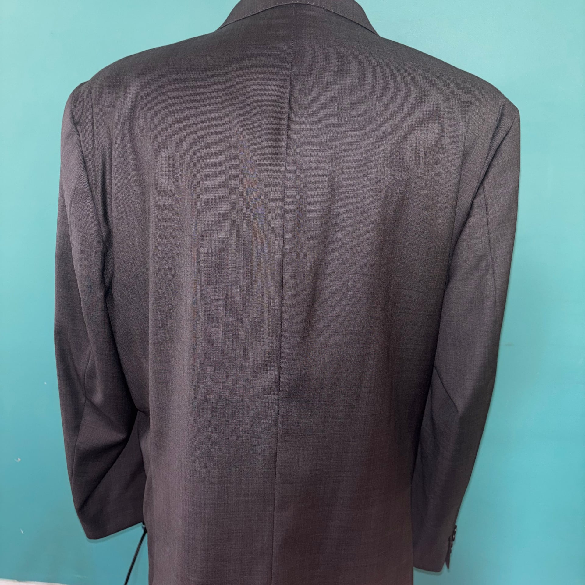 Joseph Abboud Mens Wool Gray SharkskinTwo-Button Suit Jacket 50 R 7