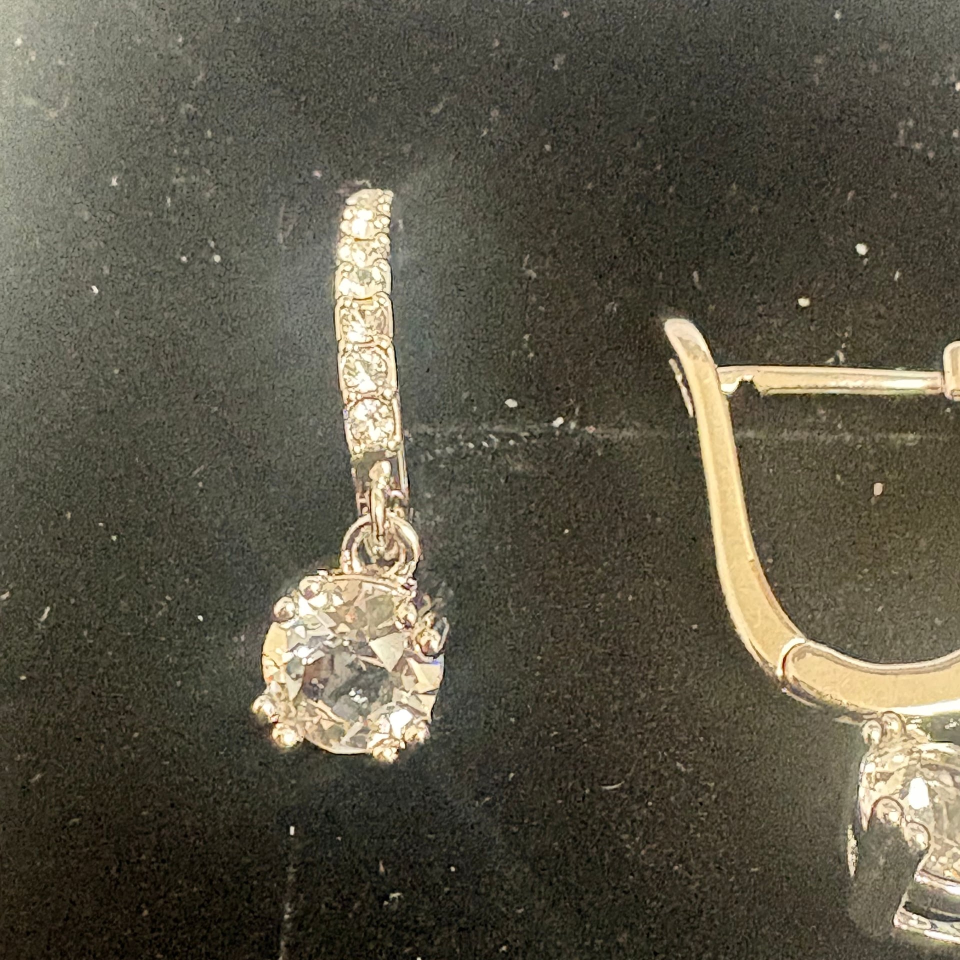 Cate & Chloe McKenzie 18k White Gold Plated Dangling Earrings CZ 3