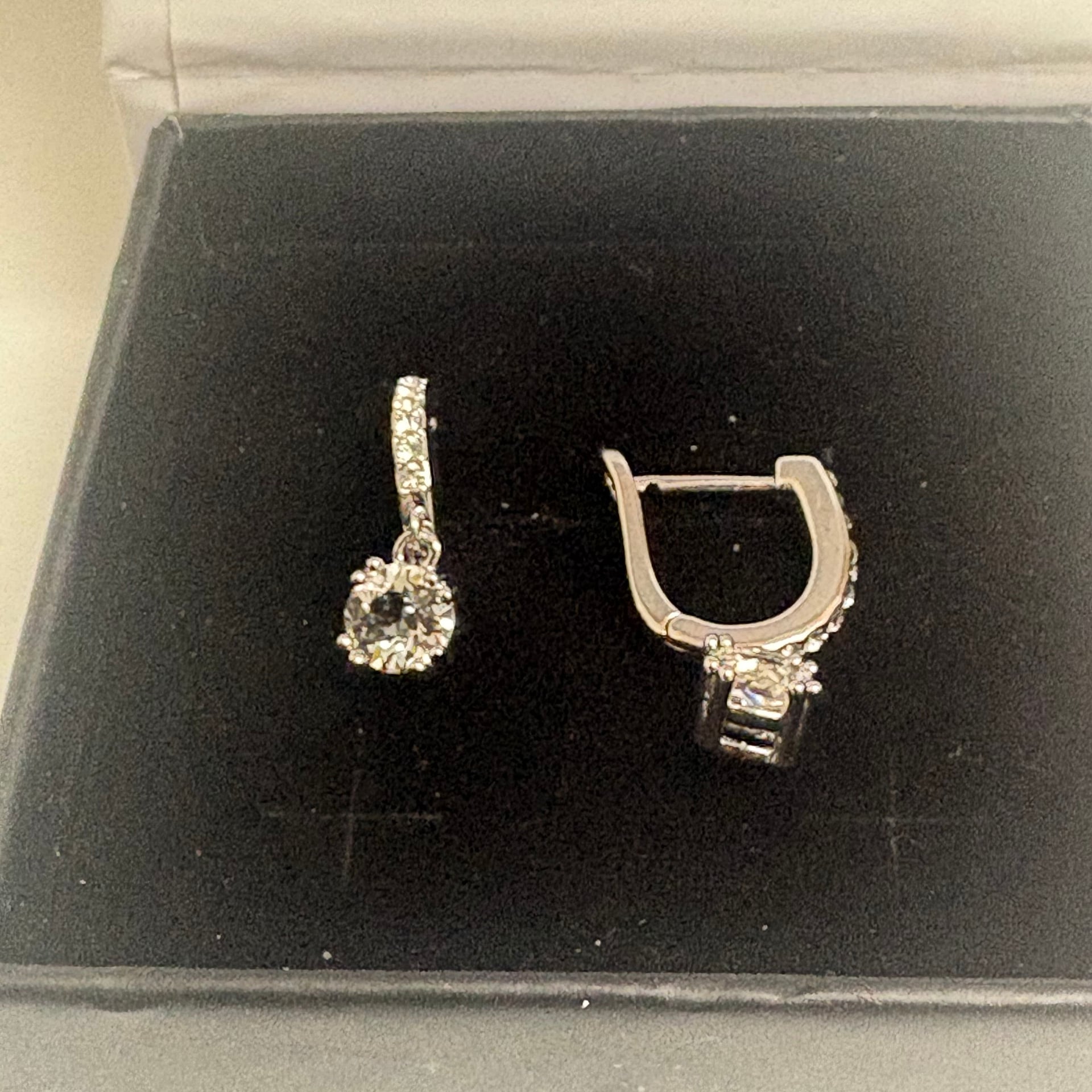 Cate & Chloe McKenzie 18k White Gold Plated Dangling Earrings CZ 5