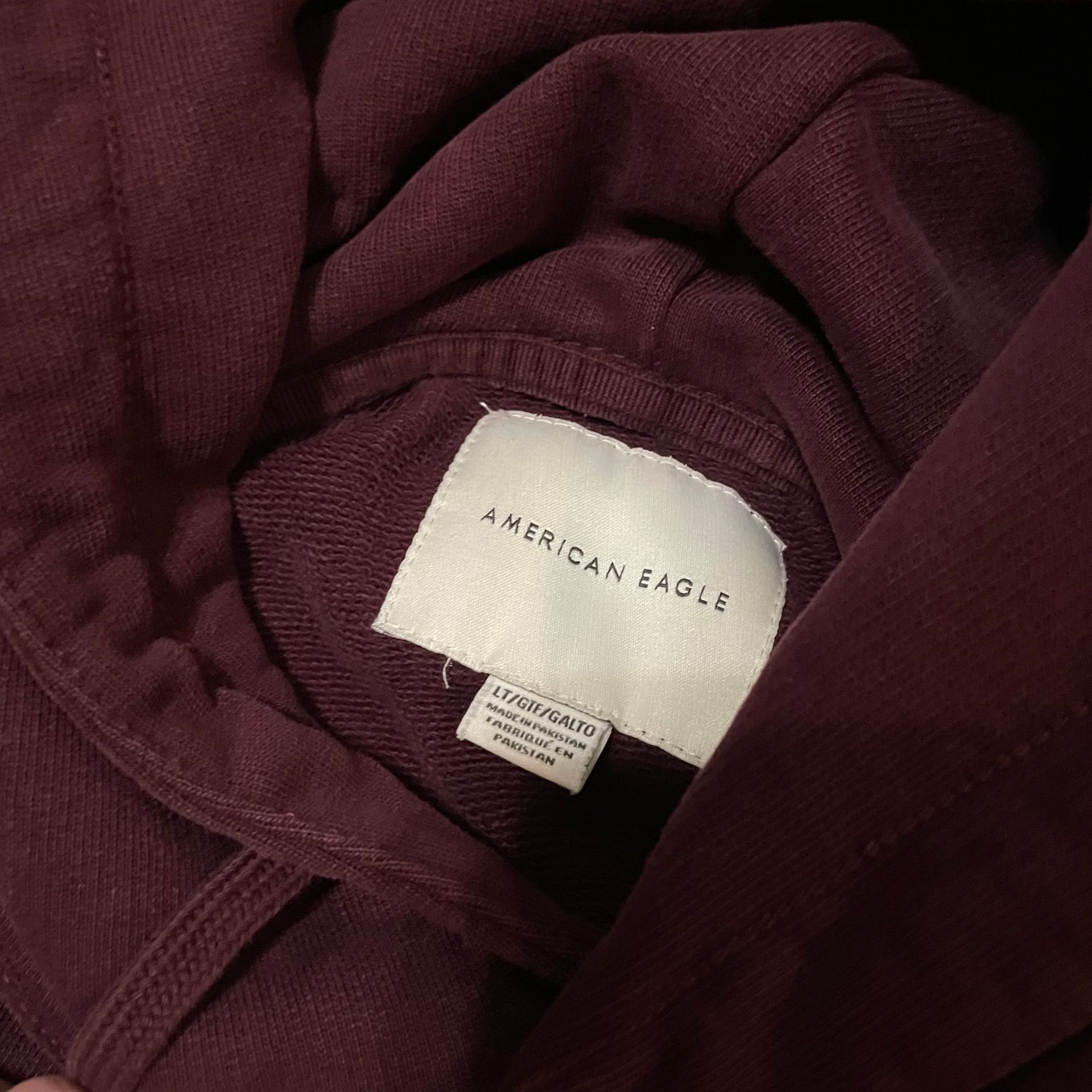 American Eagle USA Burgundy Red Pullover Hoodie 5