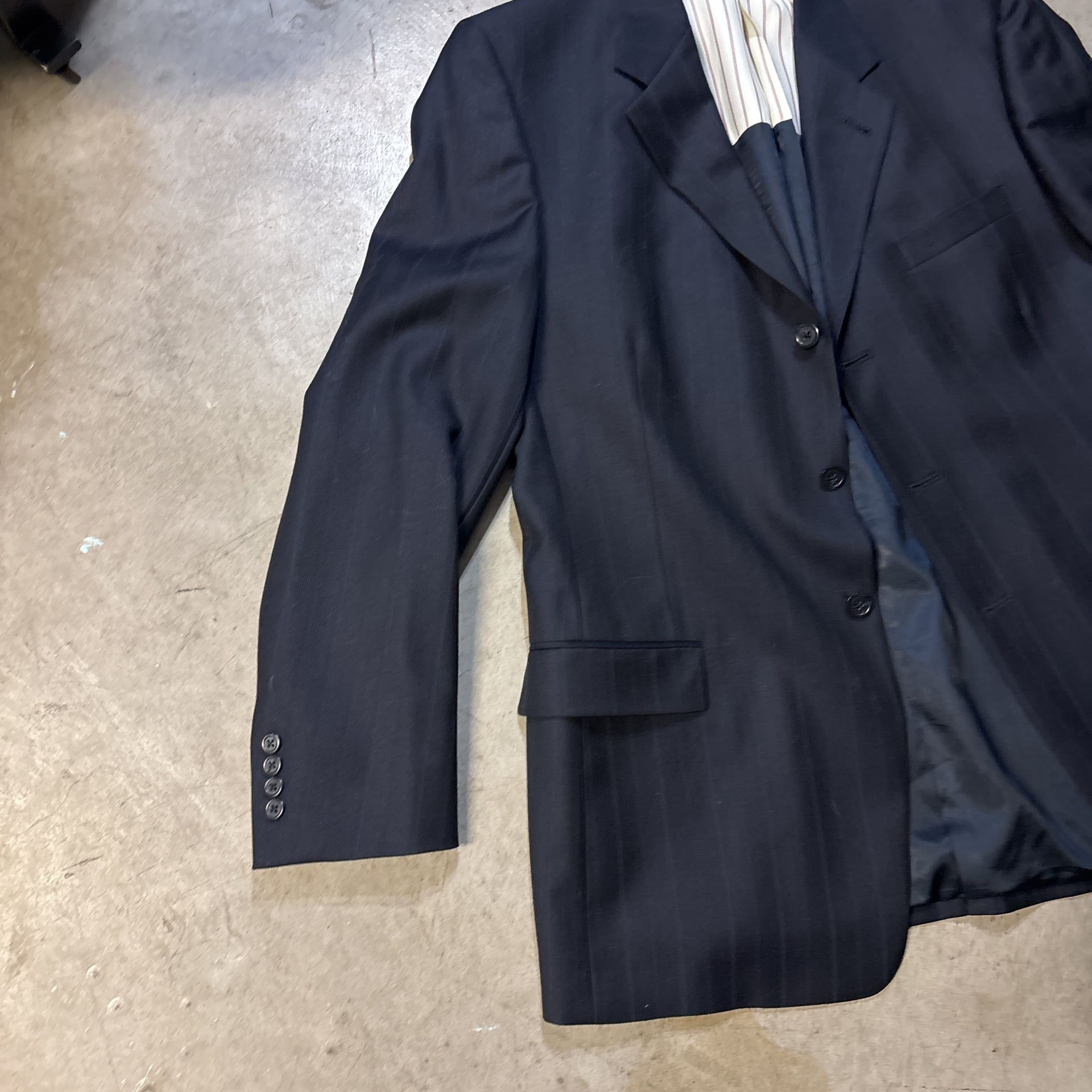 Tommy Hilfiger Men's Pinstripe Blazer, Navy Blue, Size XL. 6