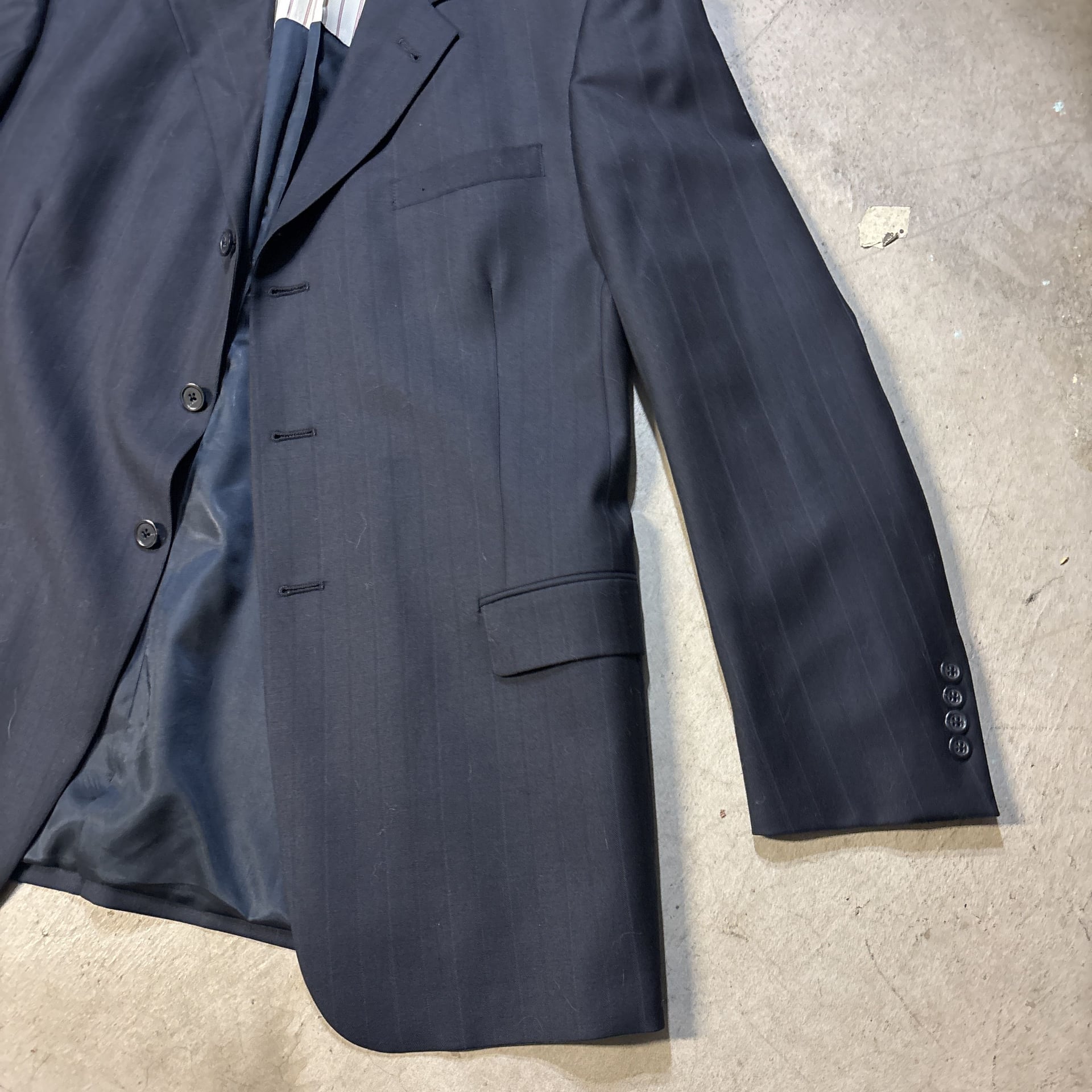 Tommy Hilfiger Men's Pinstripe Blazer, Navy Blue, Size XL. 7