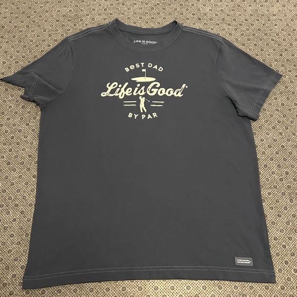 Life Is Good Men's Best Dad By Par Golf Short Sleeve Crusher Tee