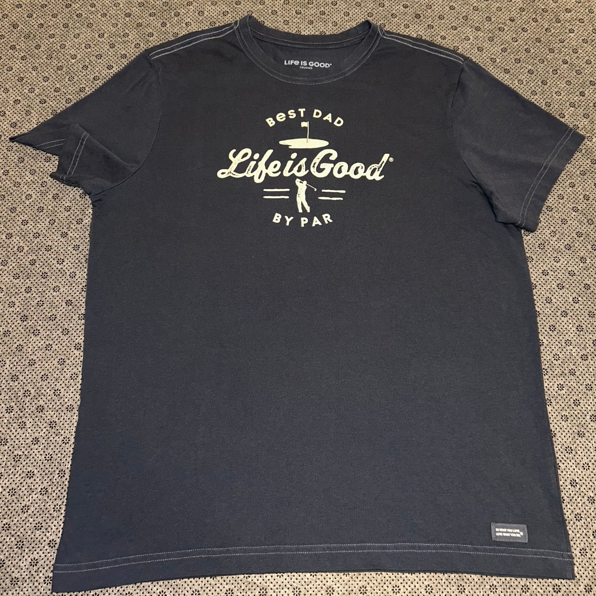 Life Is Good Men's Best Dad By Par Golf Short Sleeve Crusher Tee 5
