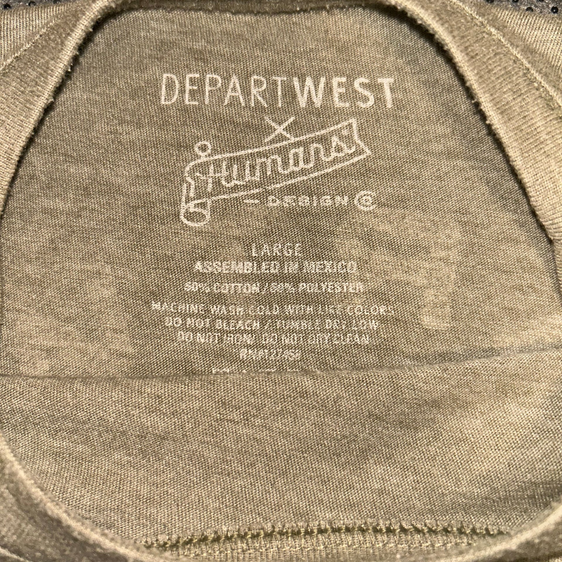 Departwest Gear Graphic Tee T-Shirt Large Light Heather Grey 4